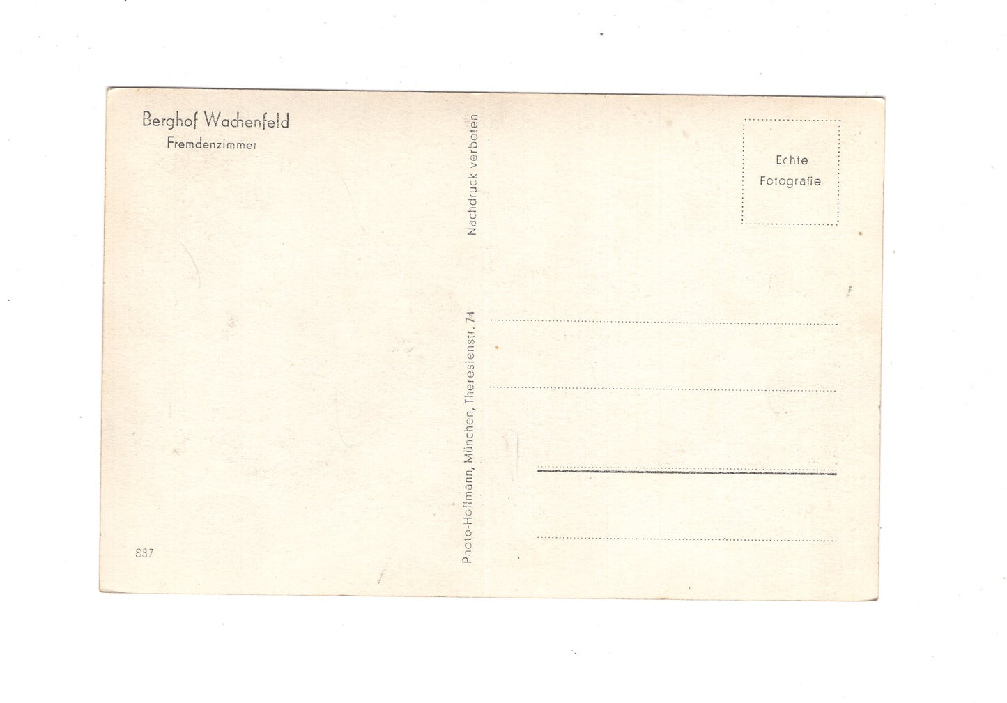 Ansichtskarte Berghof Wachenfeld / Fremdenzimmer