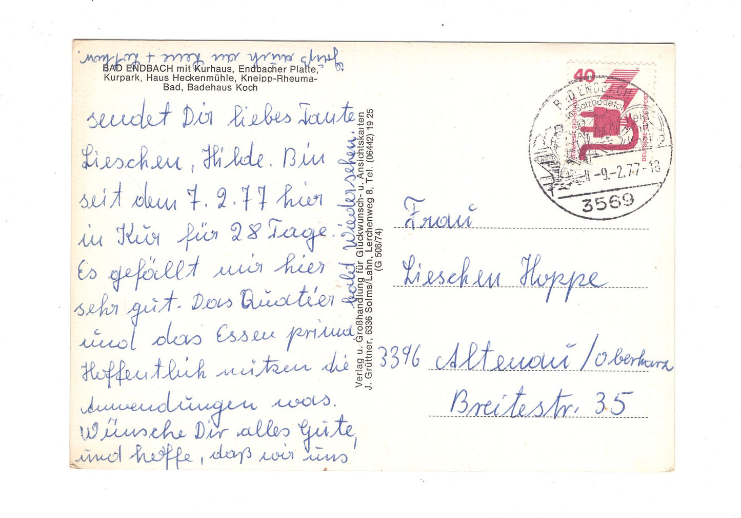 Ansichtskarte Bad Endbach / Badehaus Koch +++