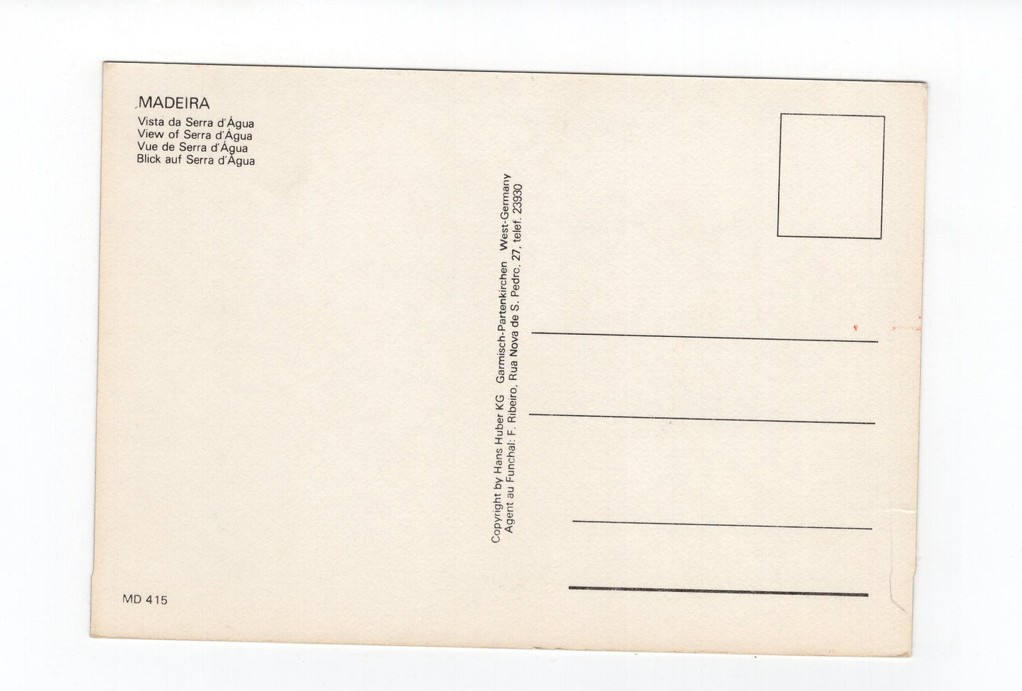 Ansichtskarte Madeira / Serra d´Agua / Portugal