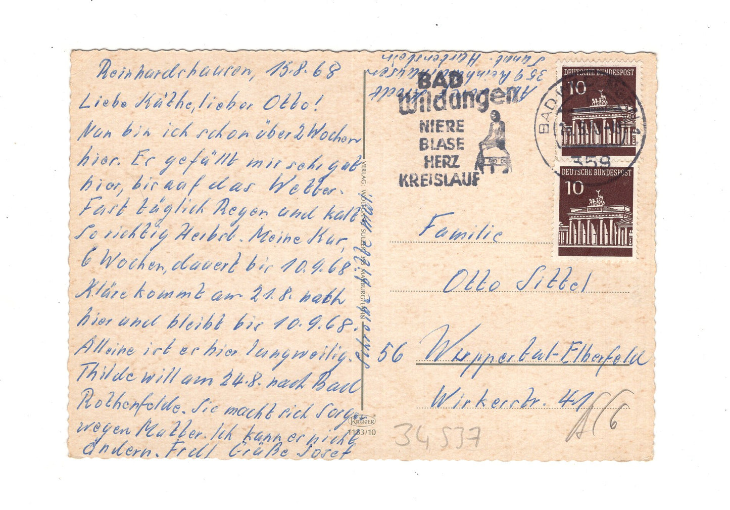 Ansichtskarte Bad Wildungen mit Reinhardshausen