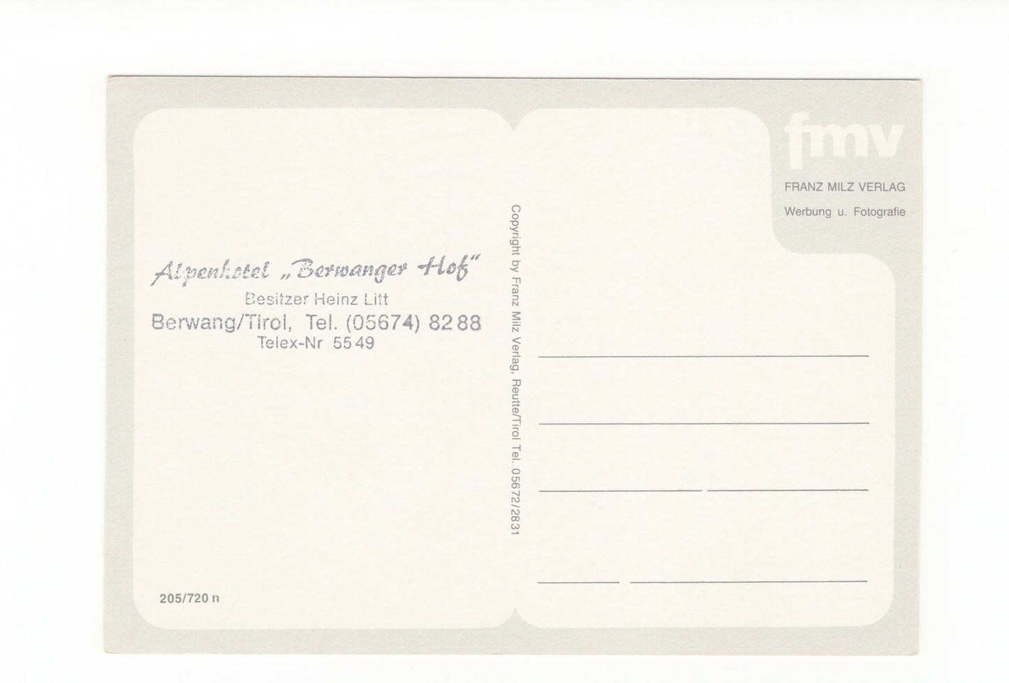 Ansichtskarte Berwang / Tirol / Österreich