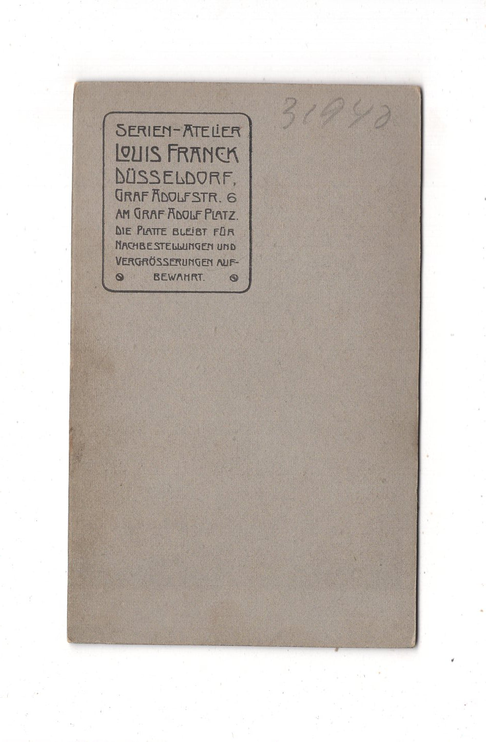 Fotografie Niedlicher kleiner Junge - Düsseldorf 1900er / CDV M1-13