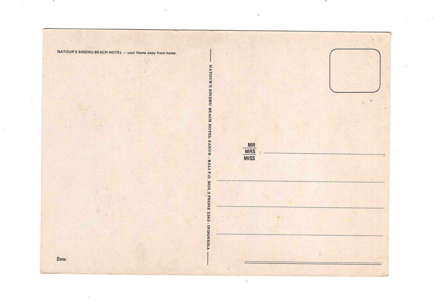 Ansichtskarte Sindhu Beach Hotel / Sanur / Bali / Indonesien