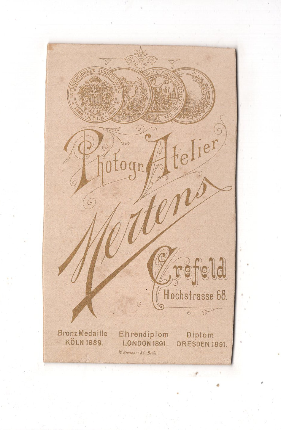 Fotografie Damenportrait - Krefeld 1890er