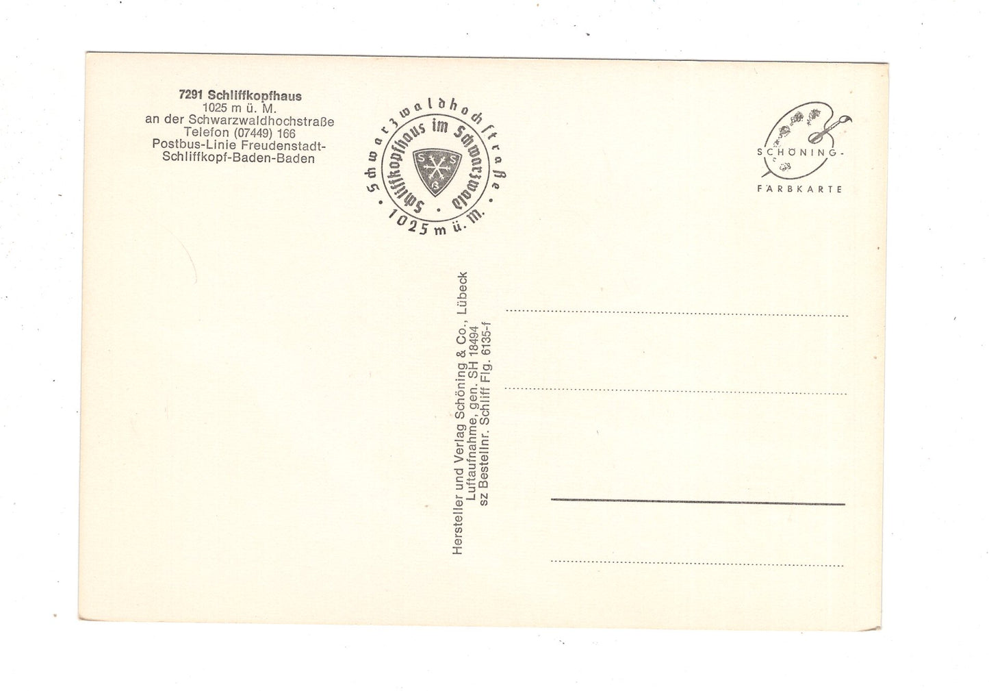 Ansichtskarte Schliffkopfhaus an der Schwarzwaldhochstraße / K1-48