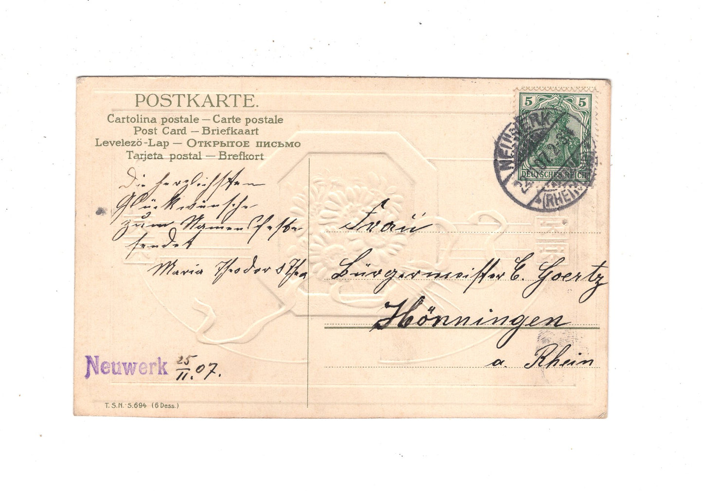 Ansichtskarte Glückwünsche / Glückwunsch zum Namenstag / L1-63