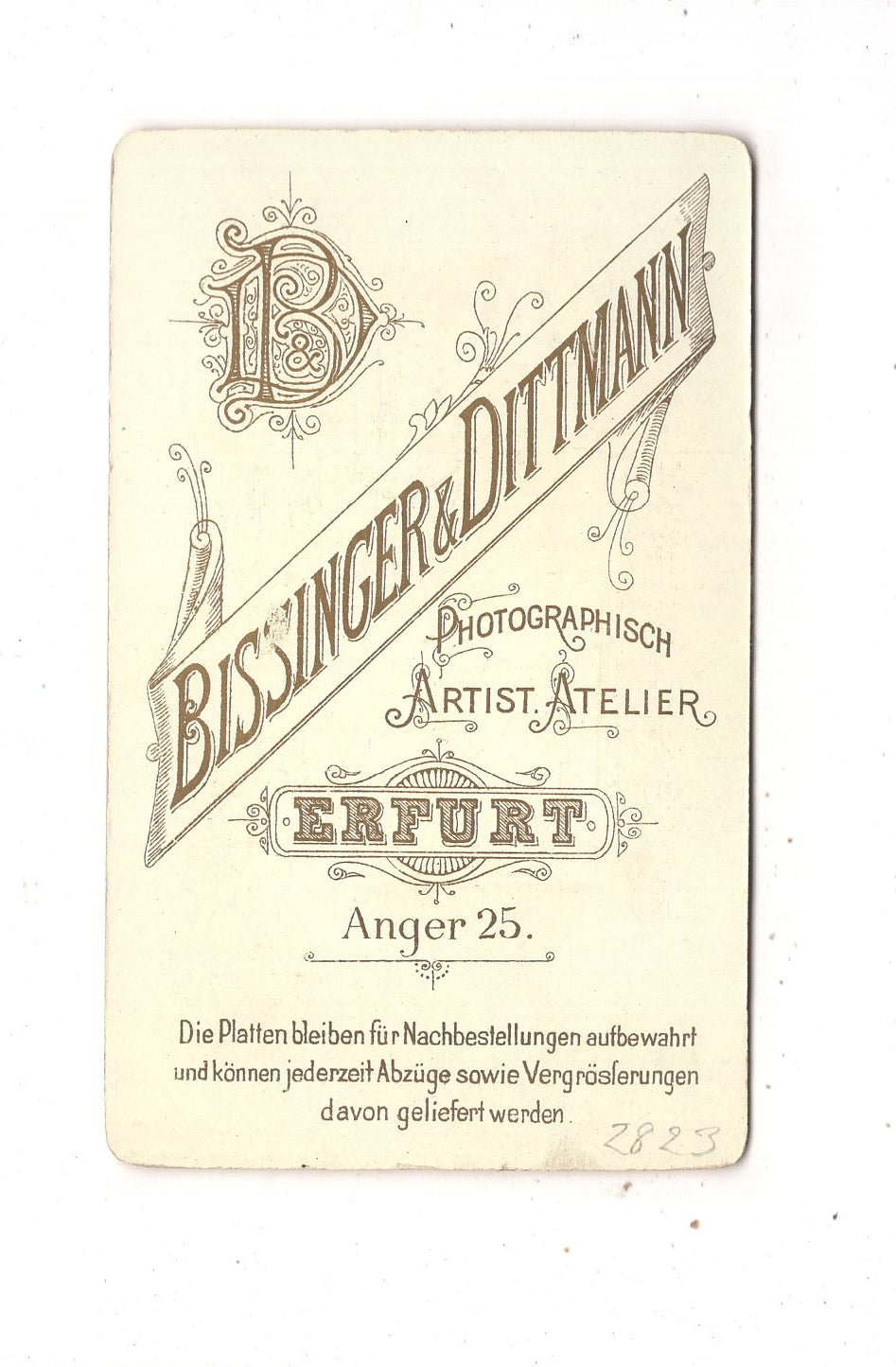 Fotografie Feines Paar - Erfurt 1880er