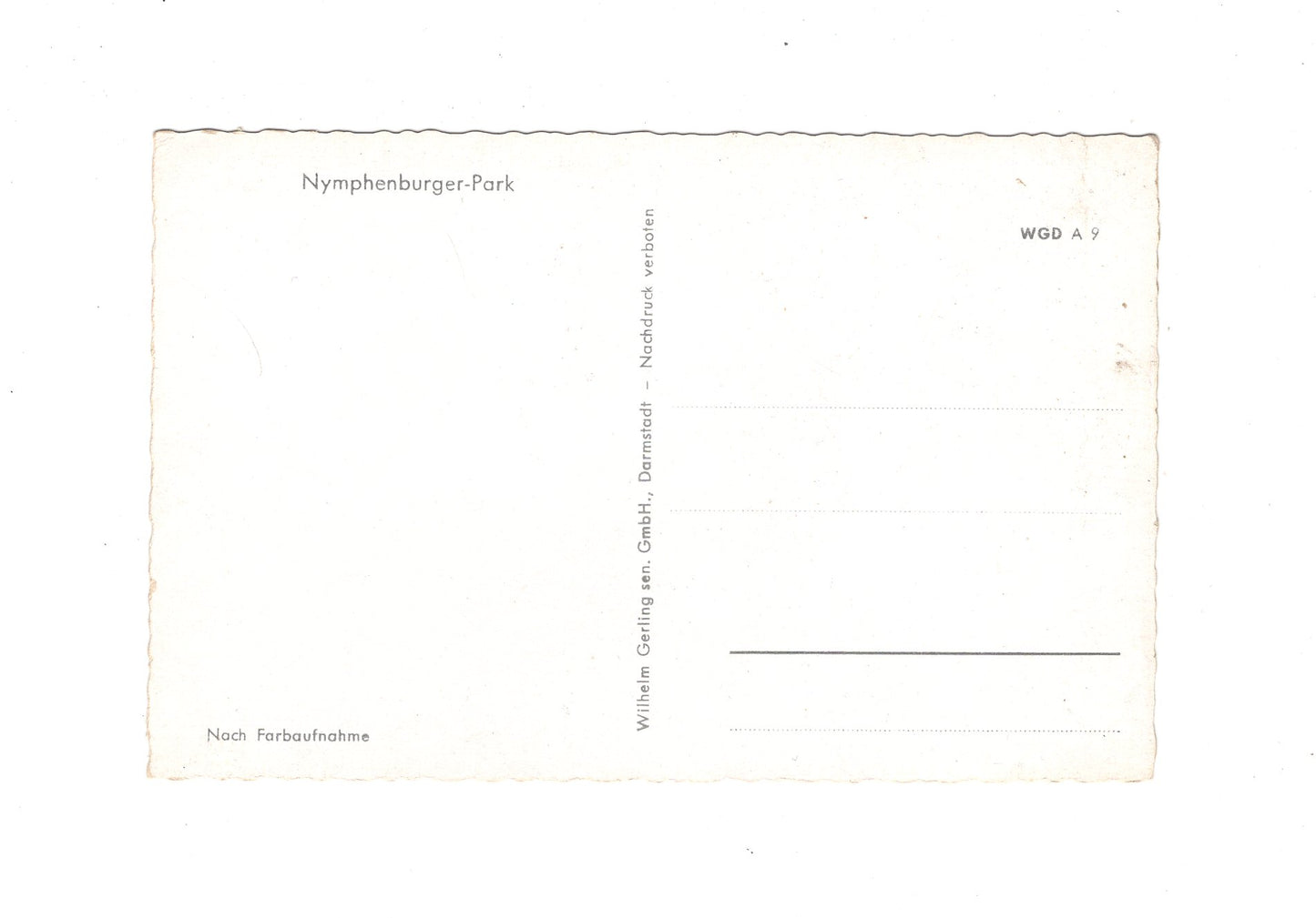 Ansichtskarte Nymphenburger Park