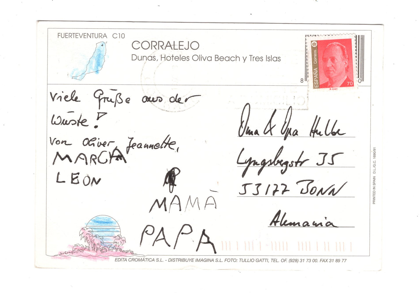 Ansichtskarte Fuerteventura / Corralejo / Spanien