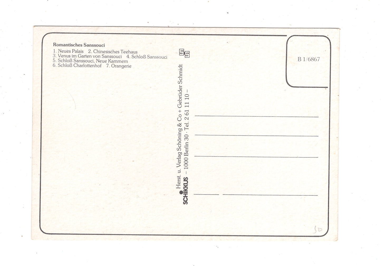 Ansichtskarte Potsdam - Sanssouci / M1-53