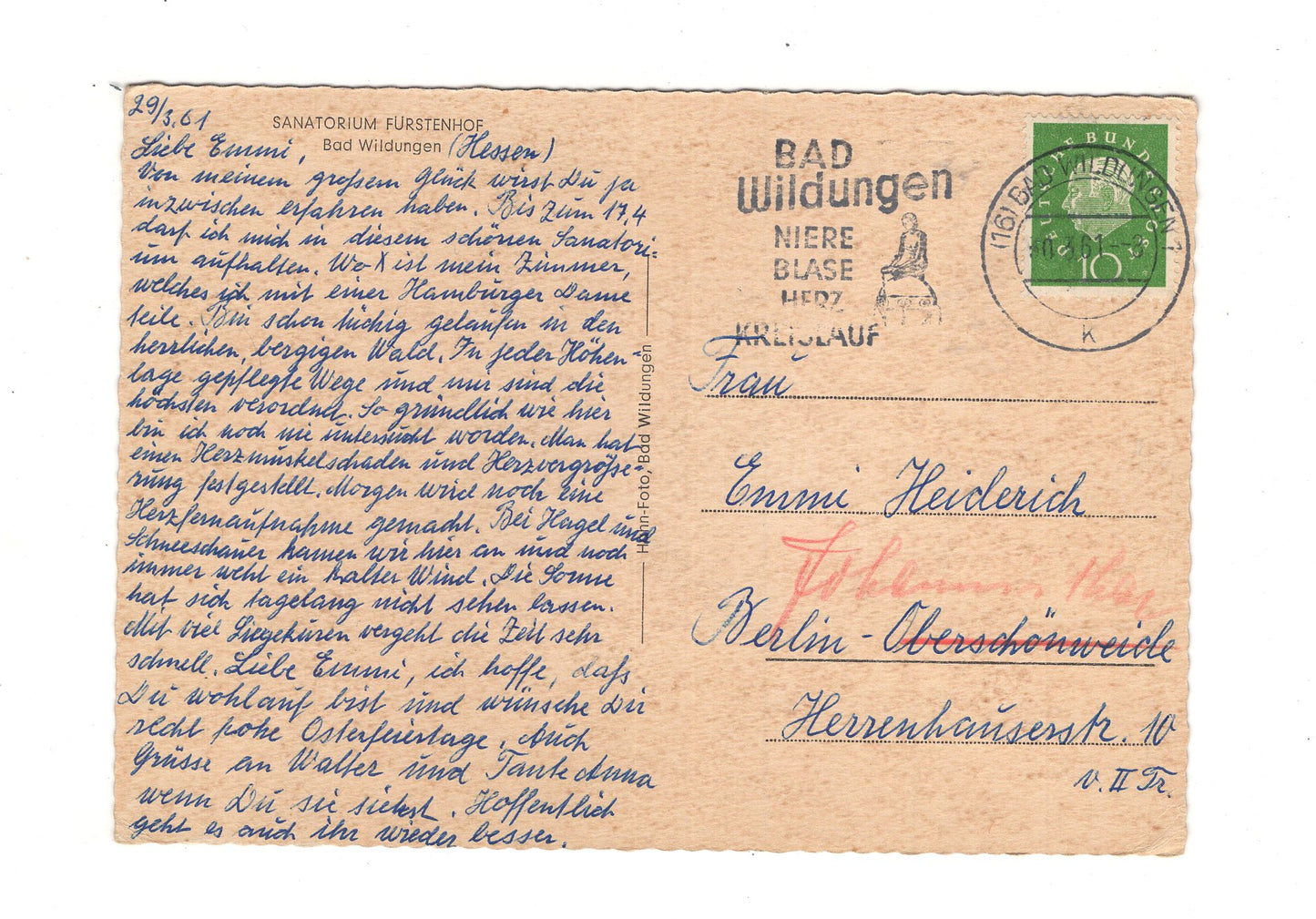 Ansichtskarte Bad Wildungen / Sanatorium Fürstenhof