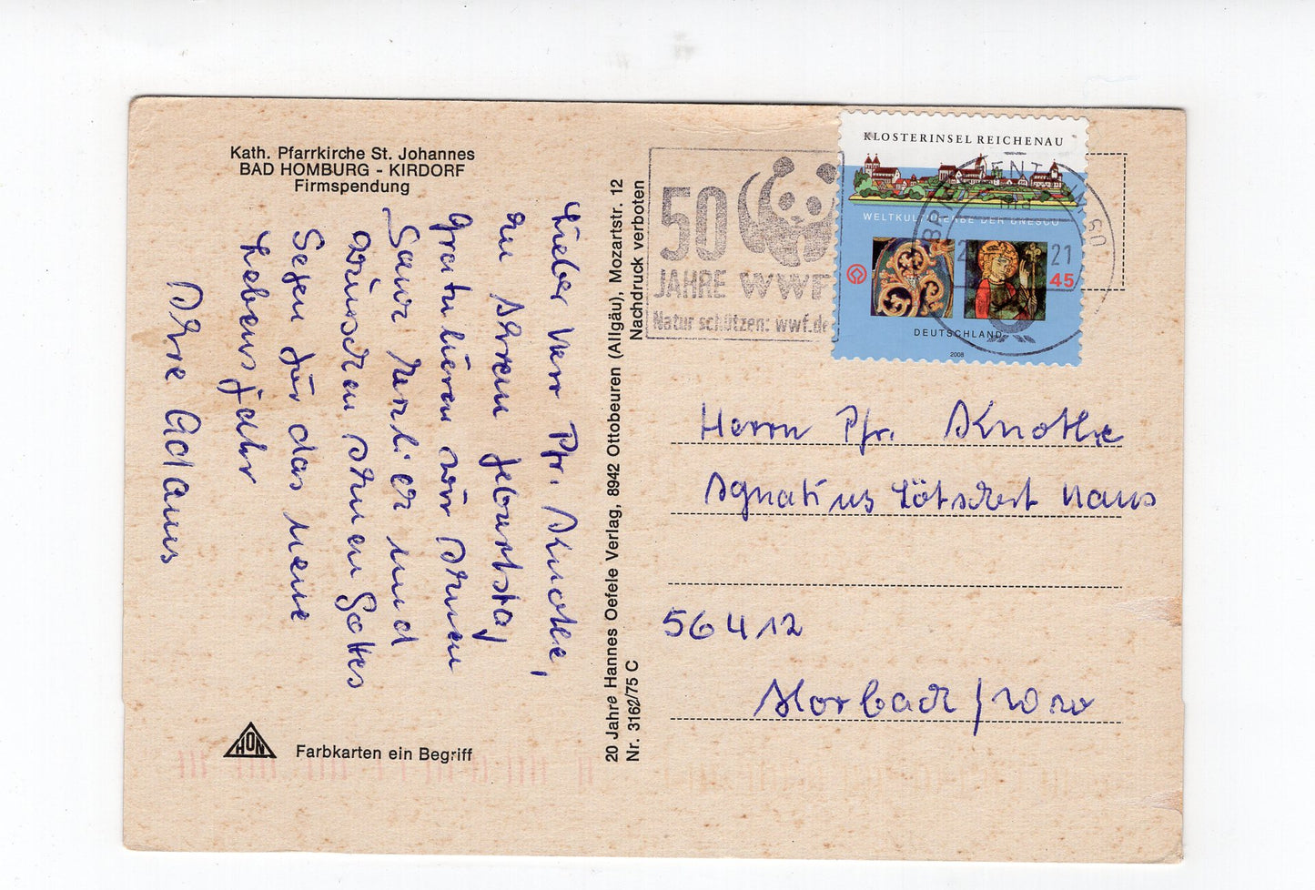 Ansichtskarte Bad Homburg-Kirdorf / Kath. Pfarrkirche St. Johannes