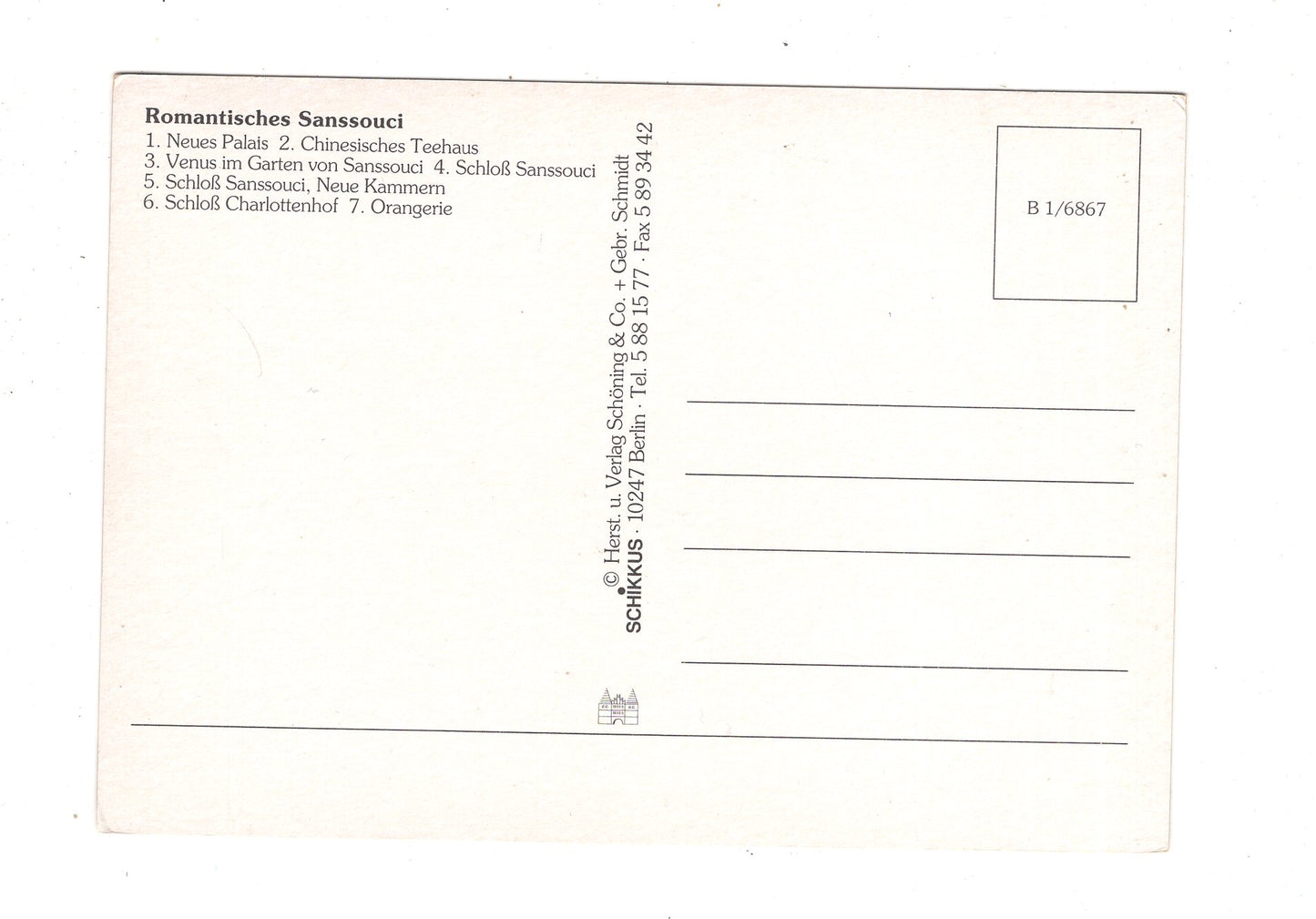 Ansichtskarte Potsdam - Sanssouci / M1-53