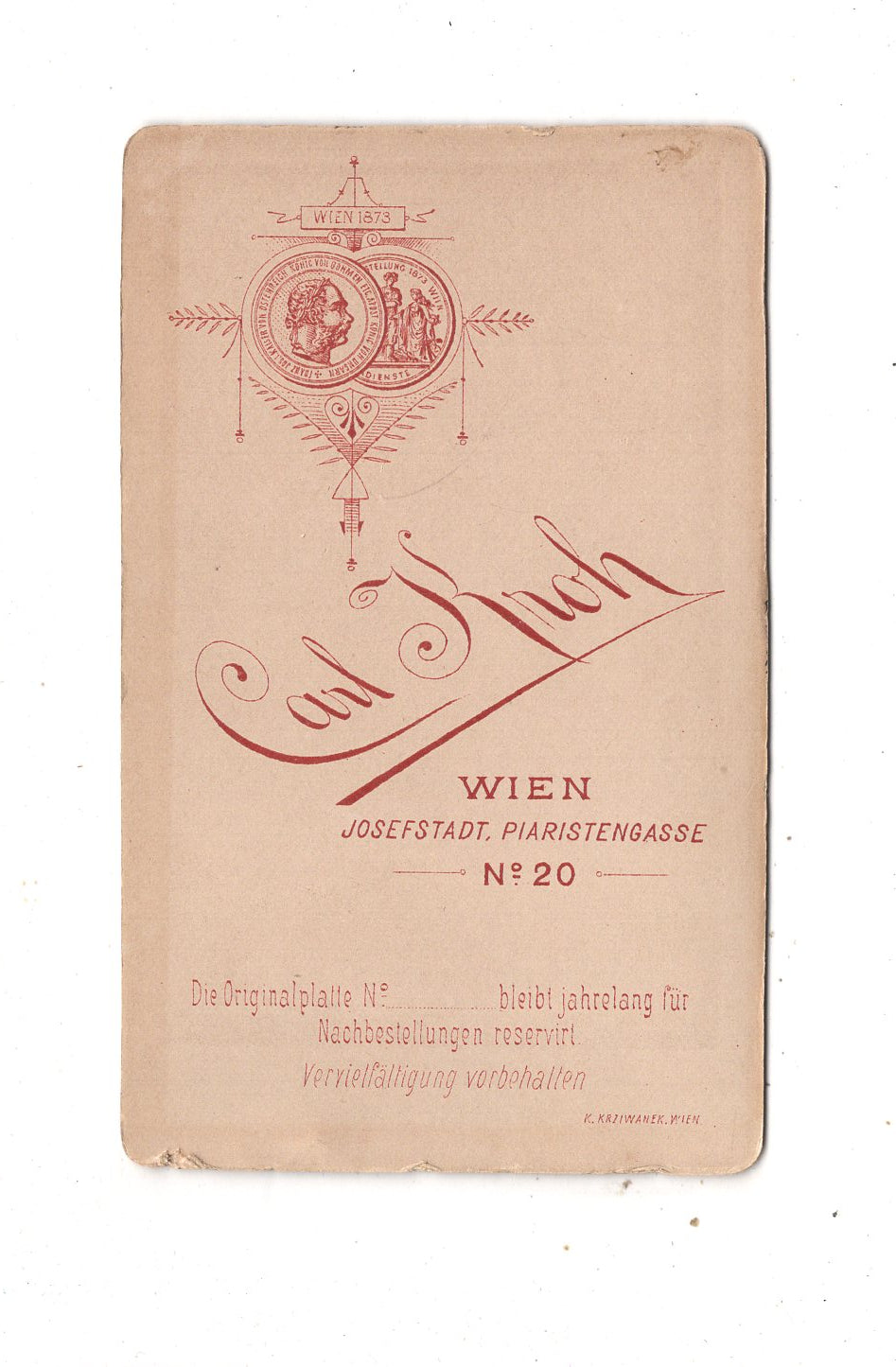 Fotografie Herrenportrait - Wien um 1880