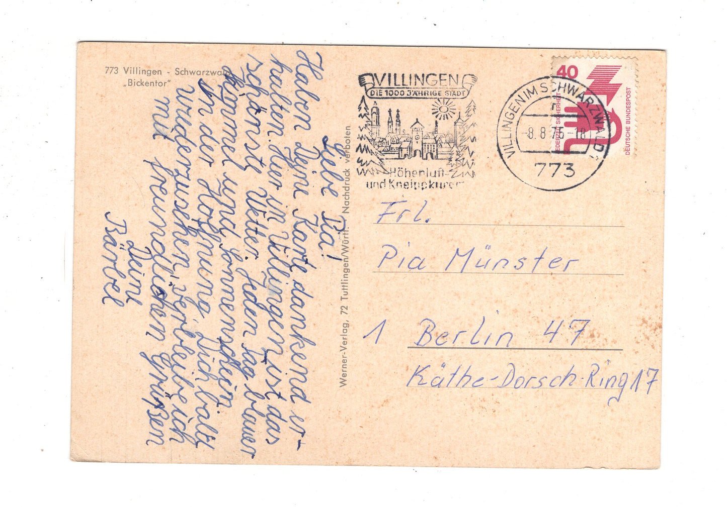 Ansichtskarte Villingen / Schwarzwald / Bickentor / K1-48