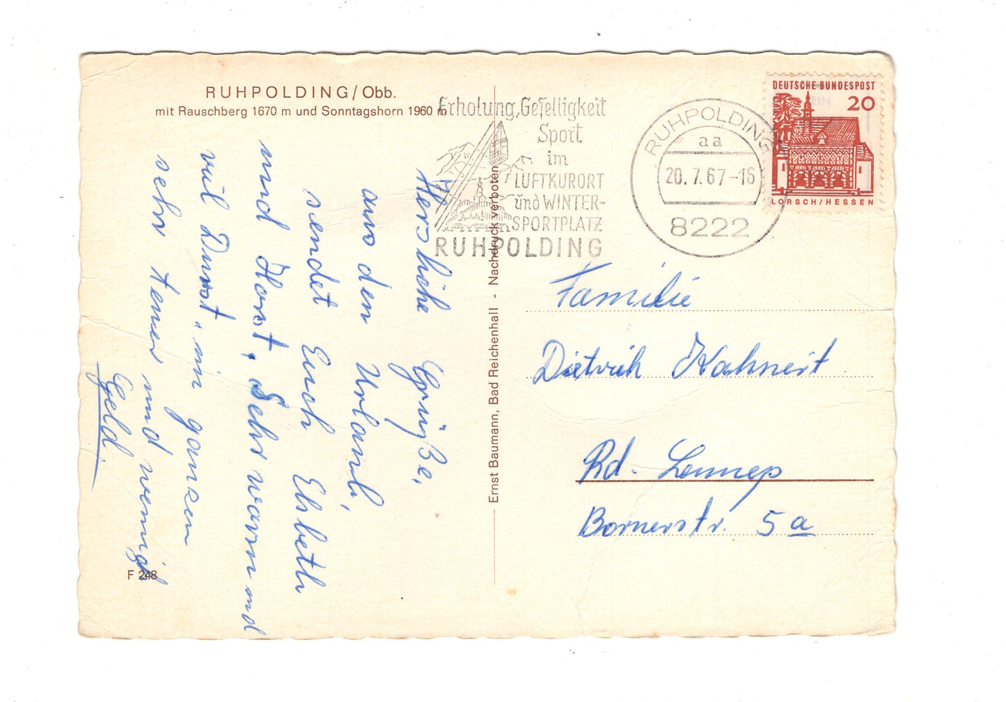 Ansichtskarte Ruhpolding / Oberbayern / H1-61