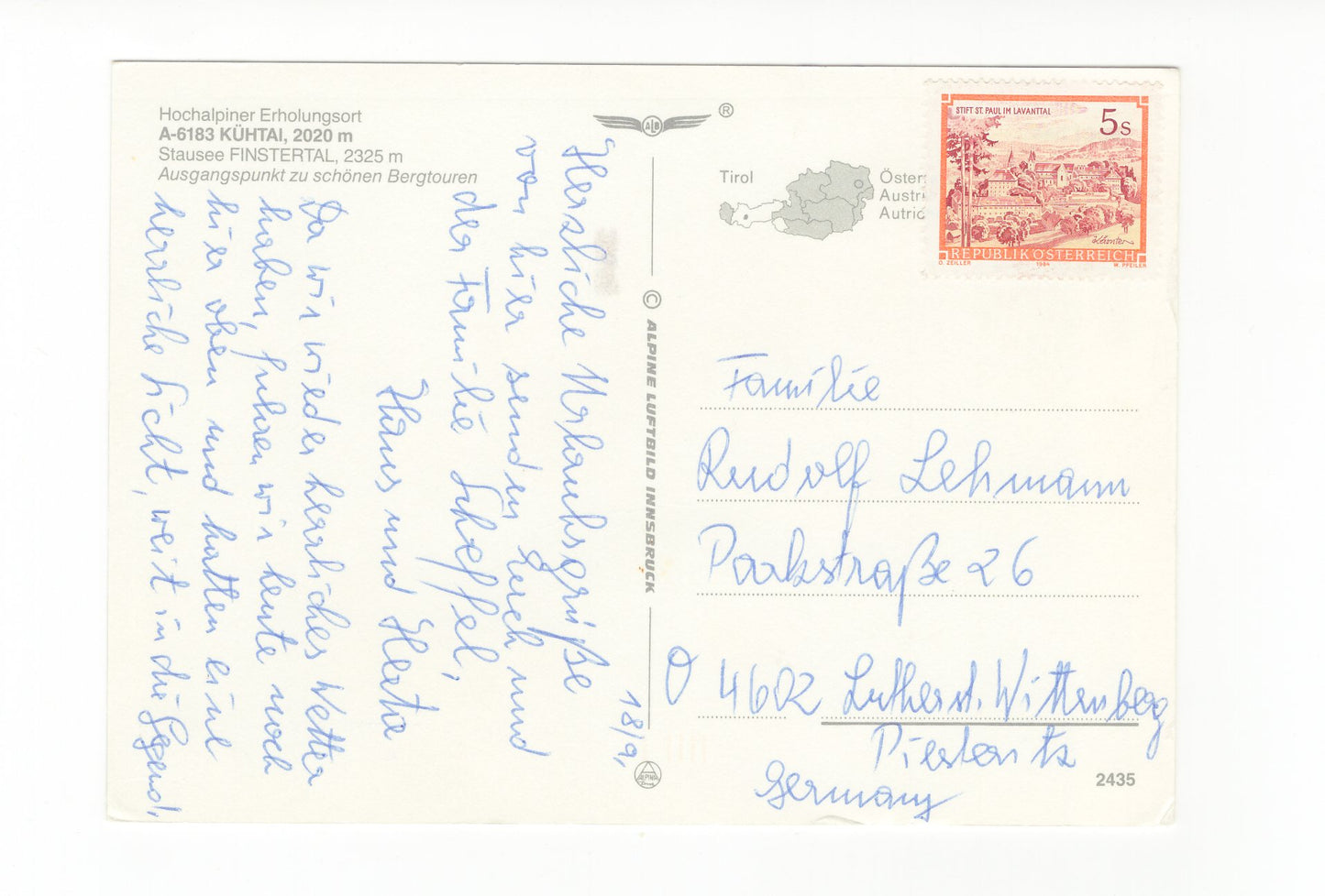 Ansichtskarte Kühtai / Tirol / Österreich
