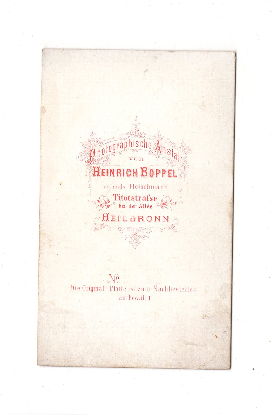 Fotografie Damenportrait - Heilbronn 1870er / CDV C1-11