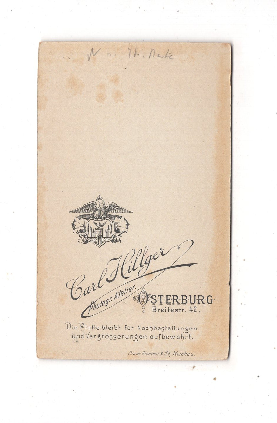 Fotografie Feines Paar - Osterburg 1890er