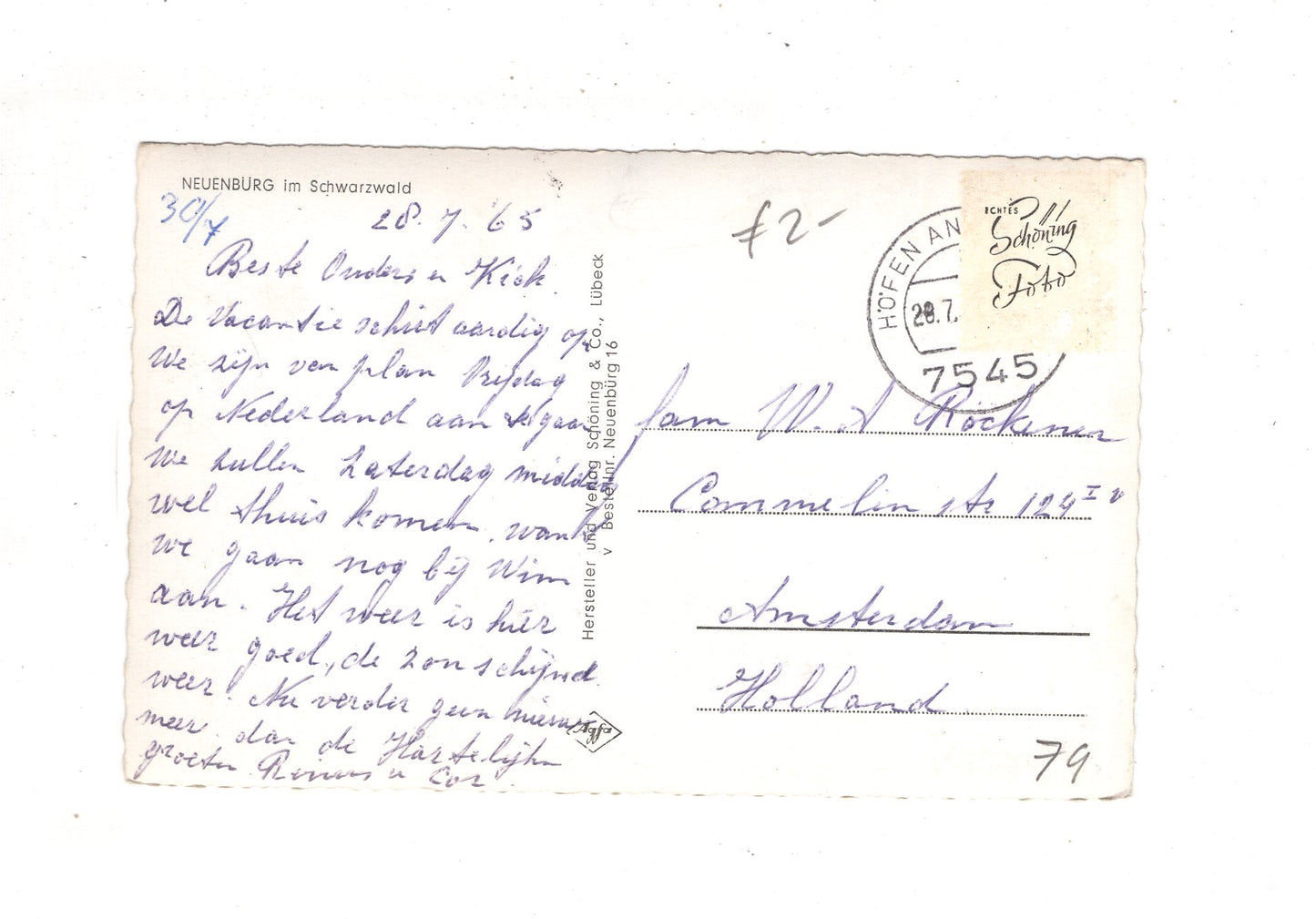 Ansichtskarte Neuenburg im Schwarzwald / K1-48