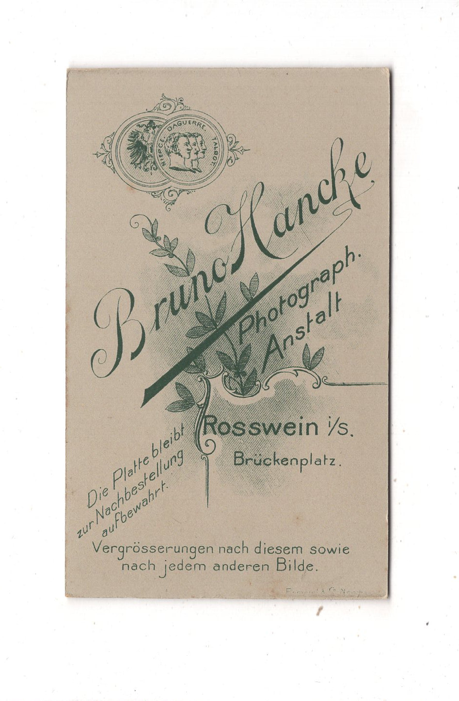 Fotografie Feine Dame - Roßwein um 1900 / CDV L1-32