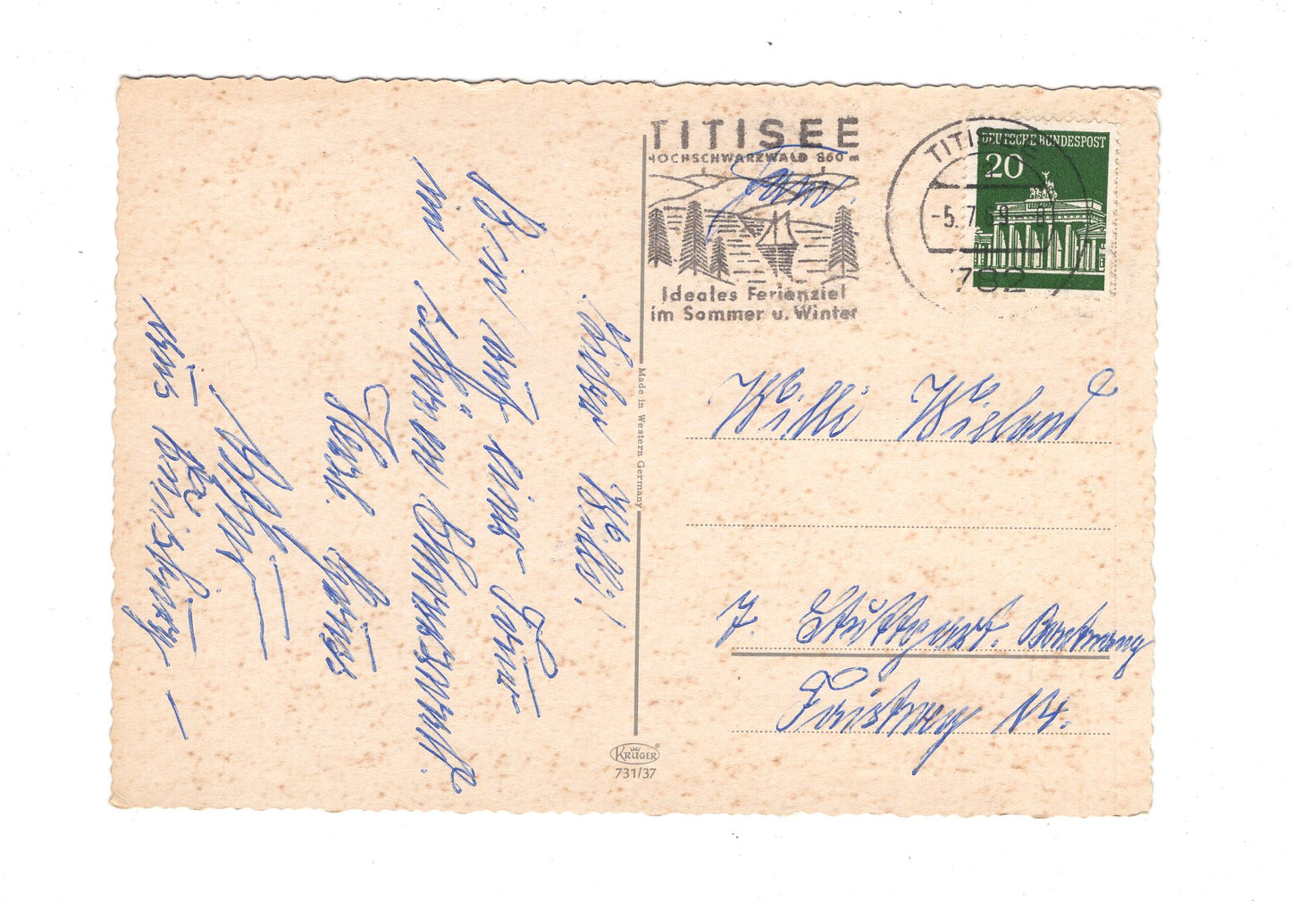 Ansichtskarte Grüße vom Titisee im Schwarzwald / G1-65