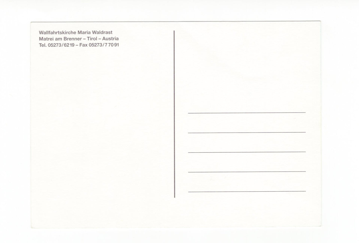 Ansichtskarte Wallfahrtskirche Maria Waldrast / Matrei am Brenner / Tirol / Österreich