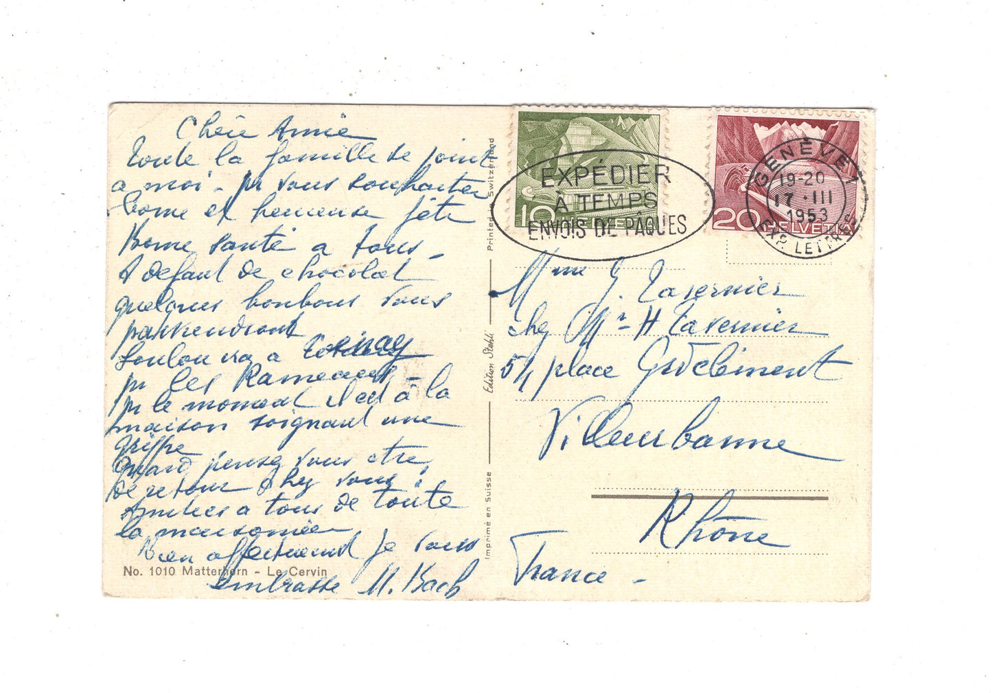 Ansichtskarte Matterhorn - Le Cervin / Schweiz