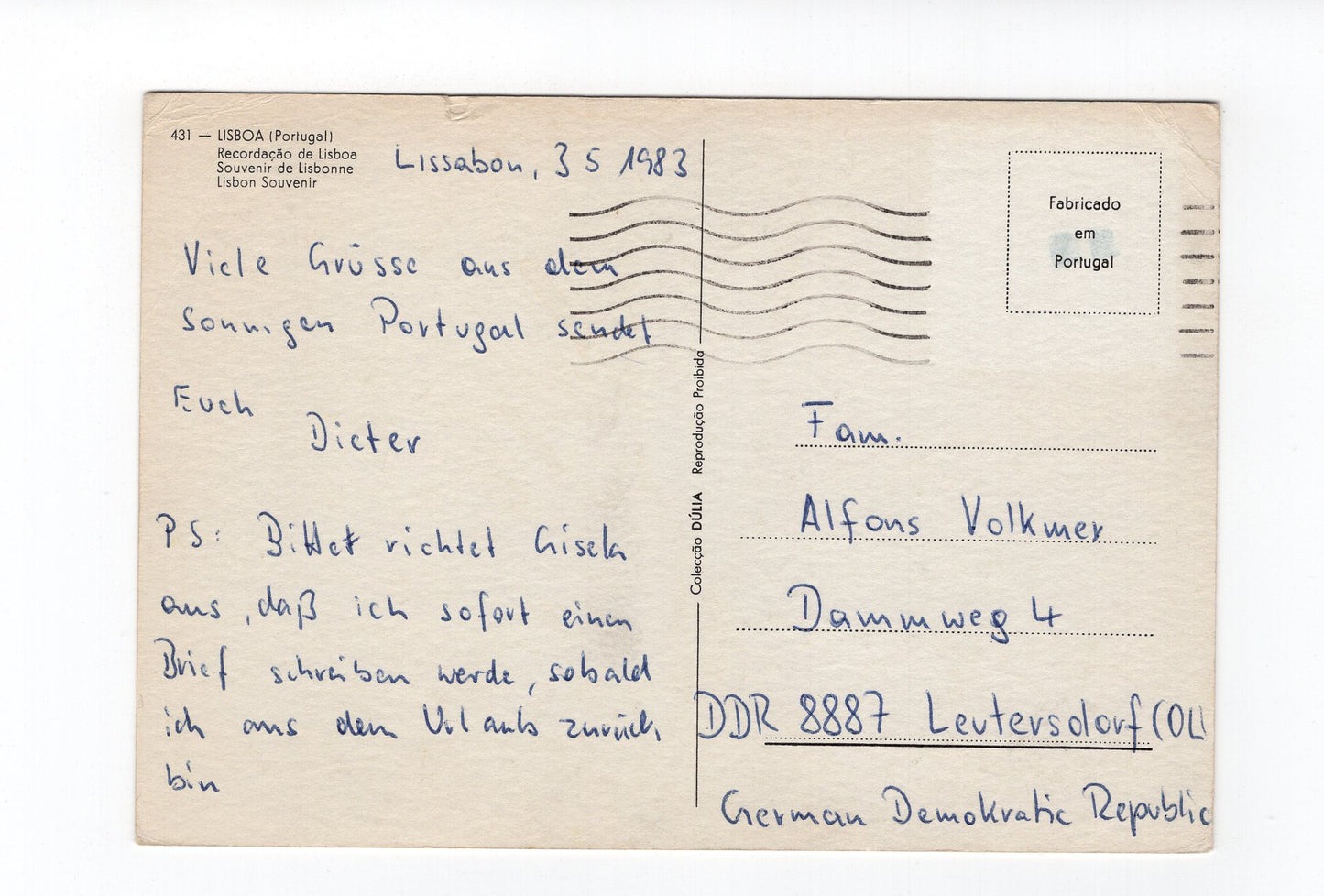 Ansichtskarte Lisboa Lissabon / Portugal