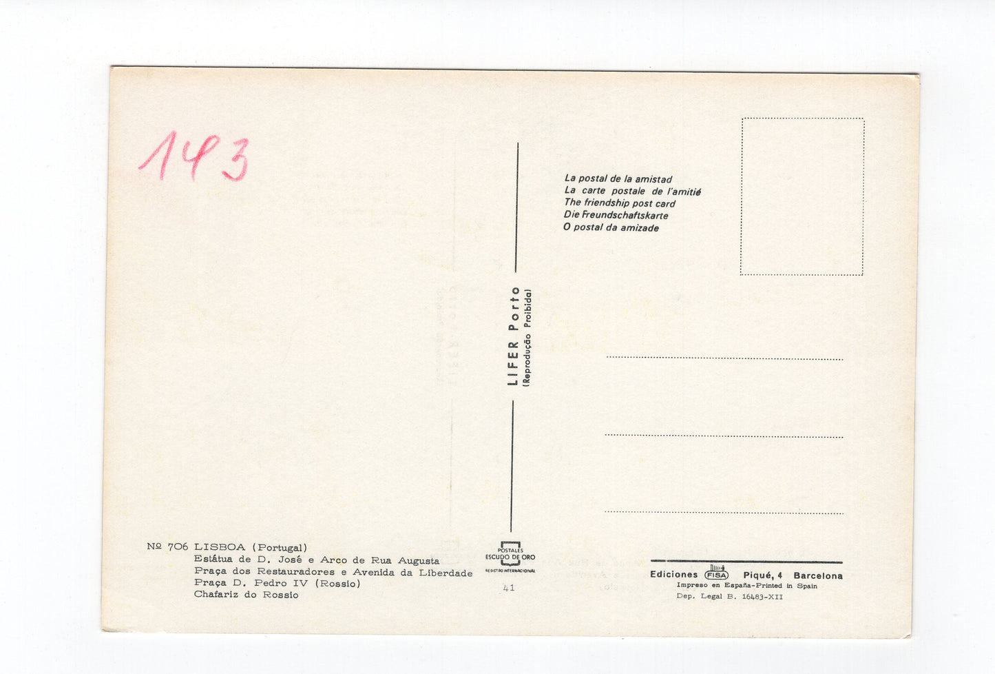 Ansichtskarte Lisboa Lissabon / Portugal