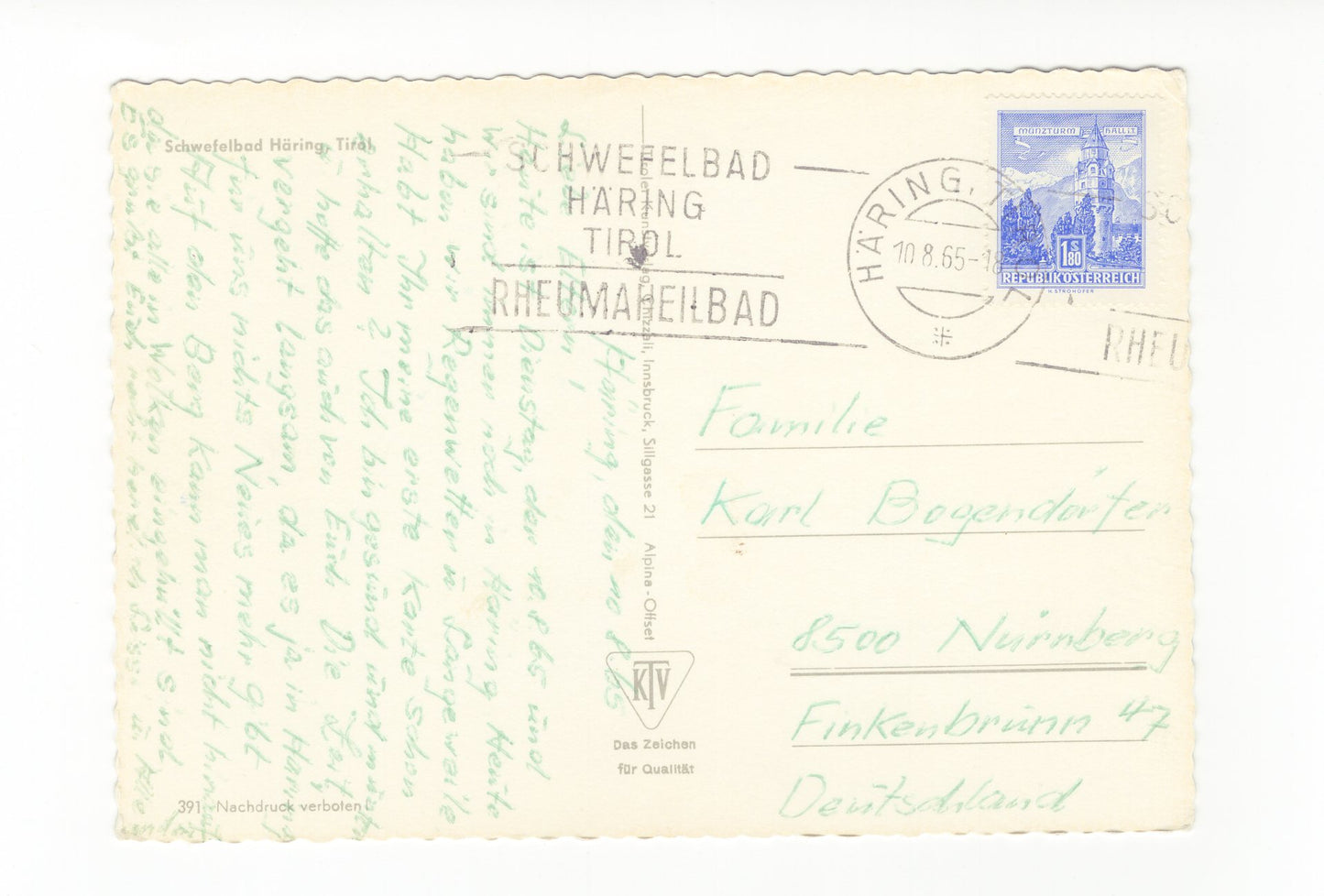 Ansichtskarte Bad Häring / Tirol / Österreich