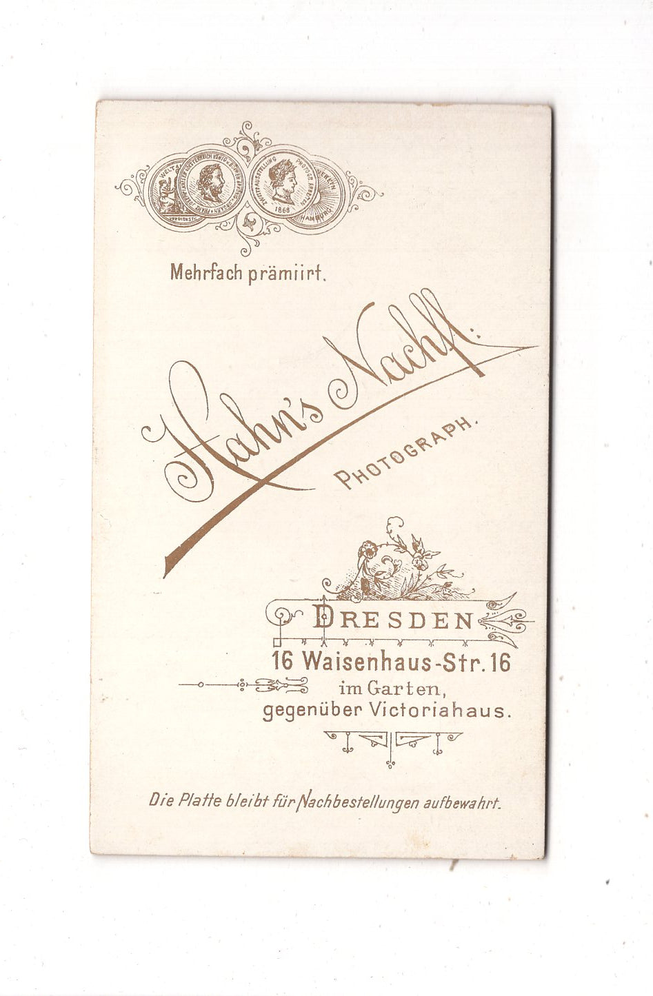 Fotografie Niedliches kleines Kind - Dresden 1890er / CDV M1-34