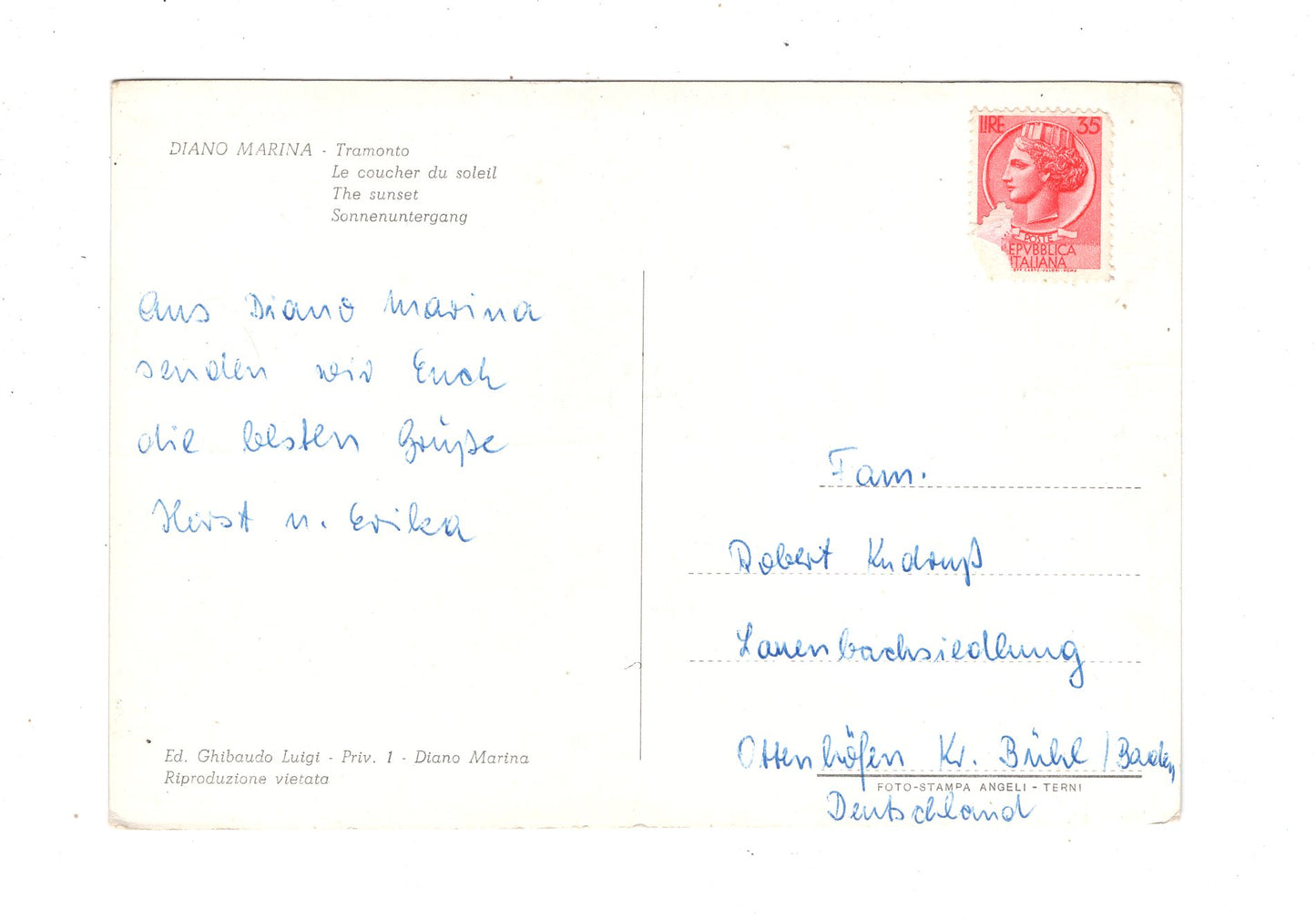 Ansichtskarte Diano Marina / Italien / N1-54