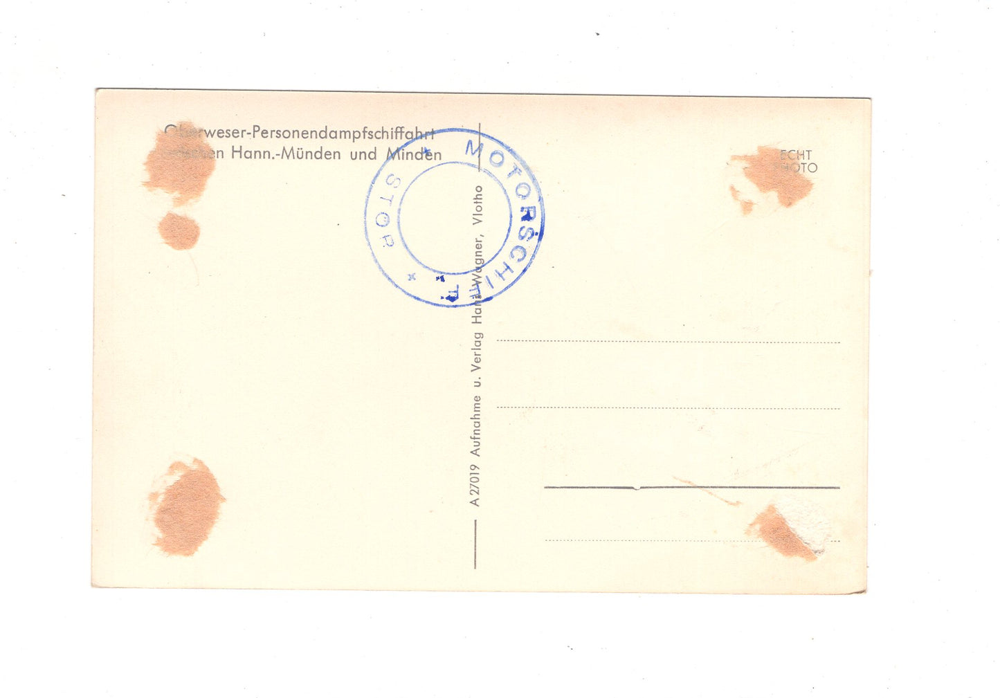 Ansichtskarte Oberweser-Personendampfschifffahrt / Weserfahrt / I1-60