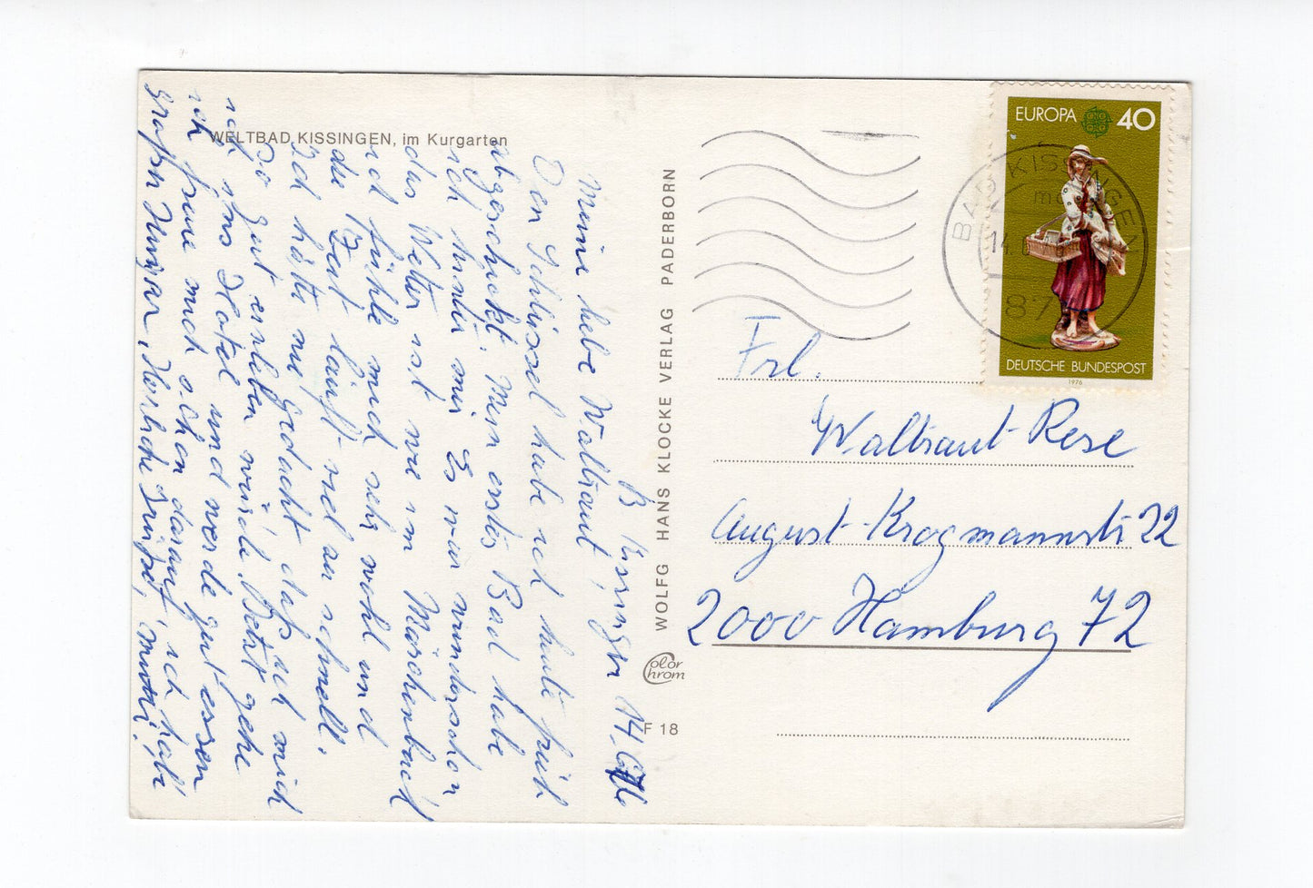 Ansichtskarte Bad Kissingen / Im Kurgarten