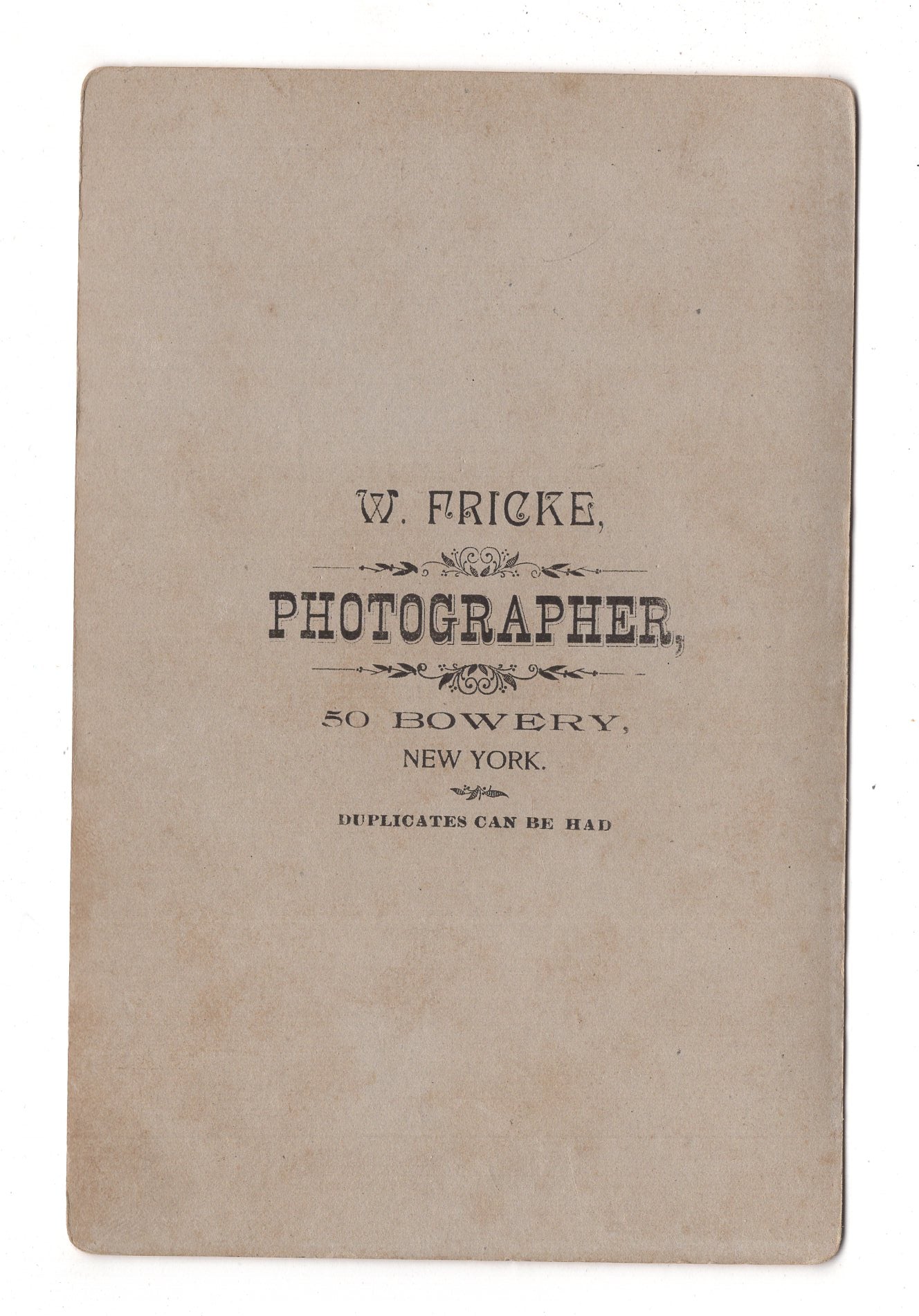 Fotografie Feiner Herr - New York / USA 1880er / CAB W-36