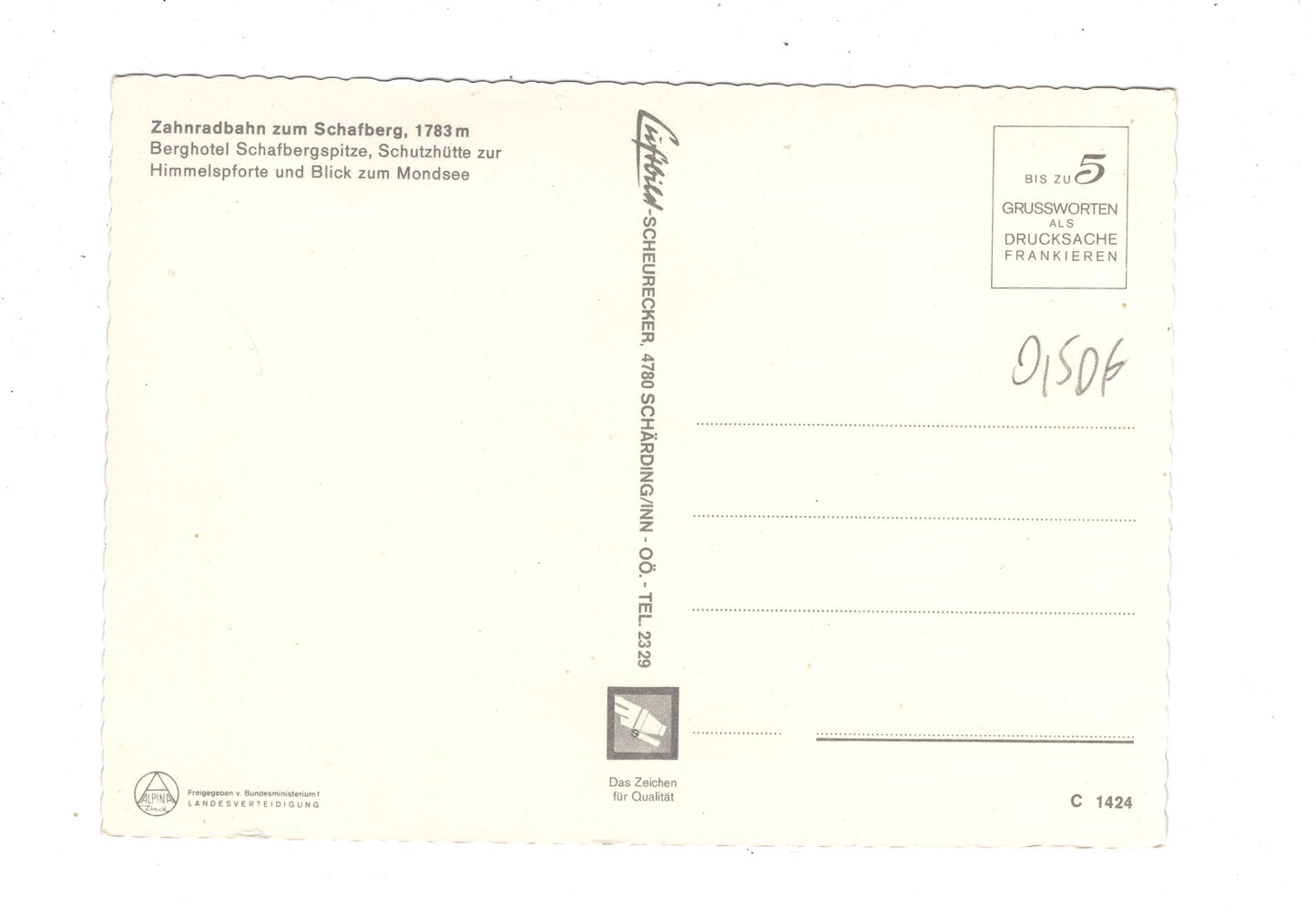 Ansichtskarte Schafberg / Oberösterreich / Österreich / O1-53