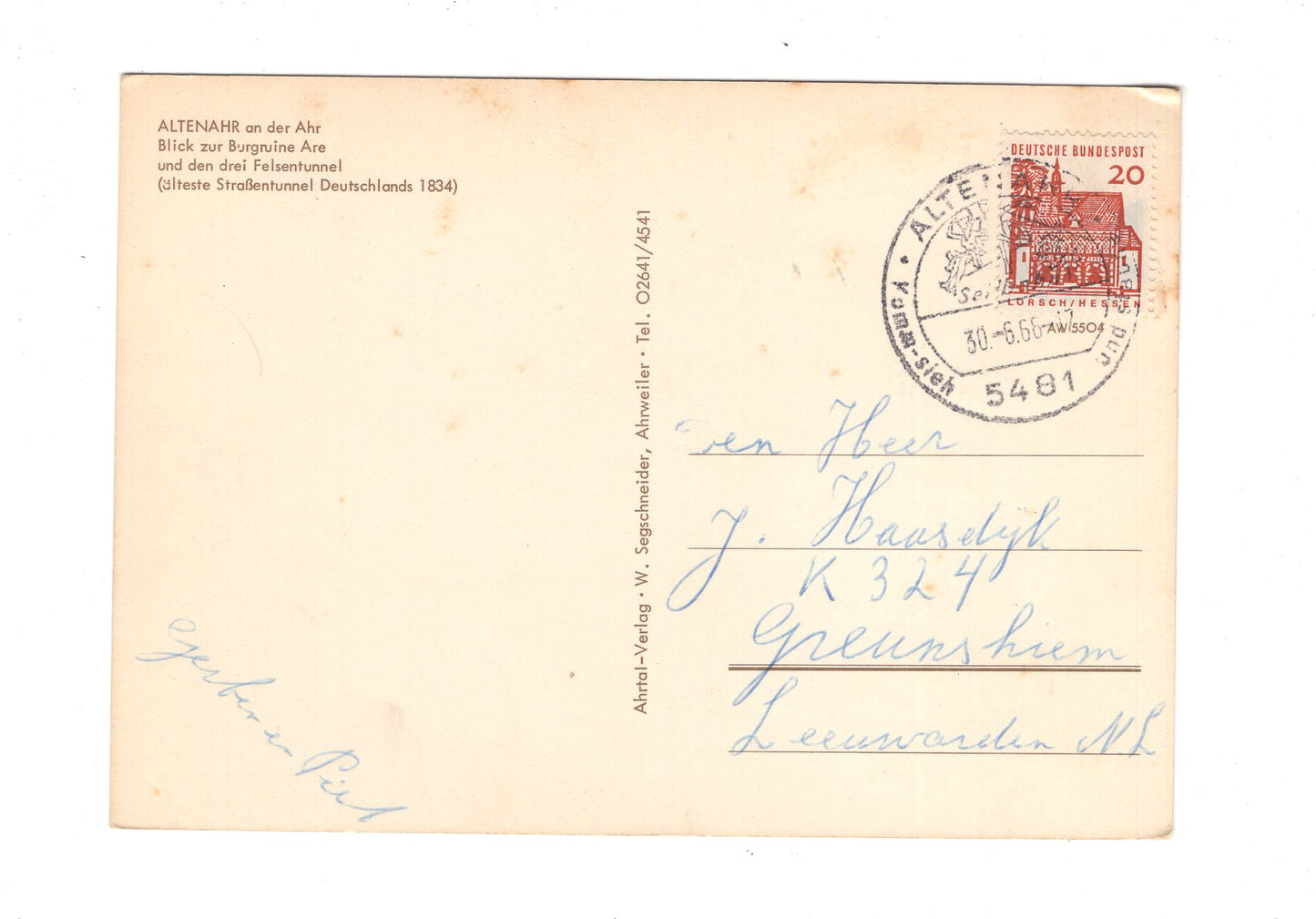 Ansichtskarte Altenahr an der Ahr / Blick zur Burgruine Are / H1-61