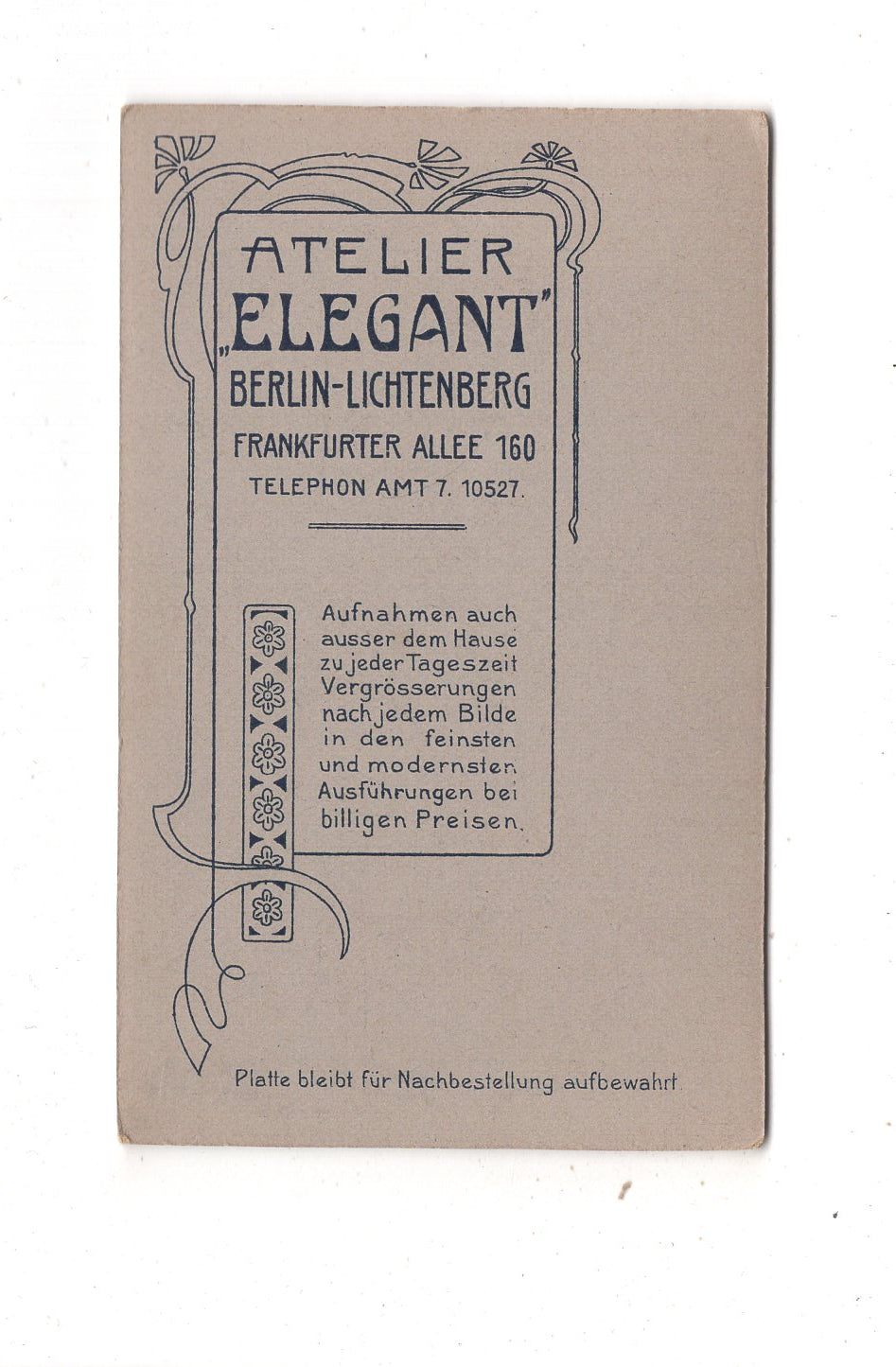 Fotografie Niedliches kleines Kind - Berlin um 1910 / CDV M1-34