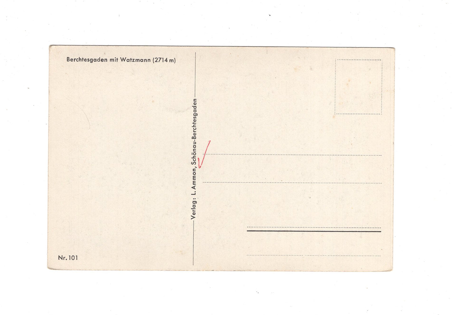 Ansichtskarte Berchtesgaden mit Watzmann / I1-60