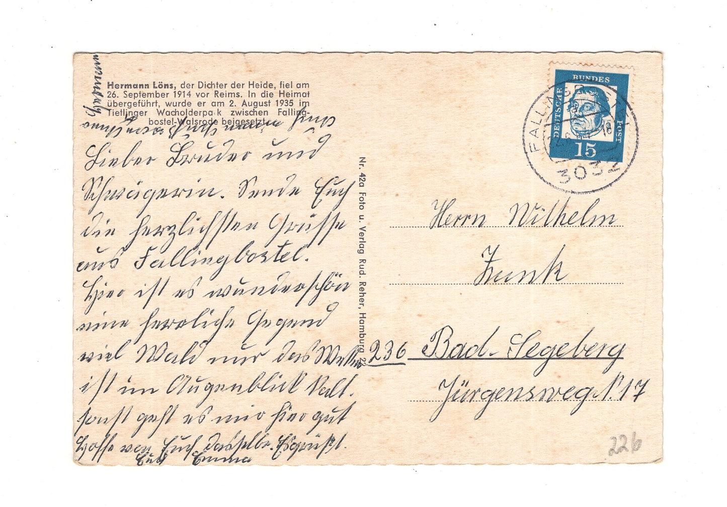Ansichtskarte Lüneburger Heide / Hermann-Löns-Grab