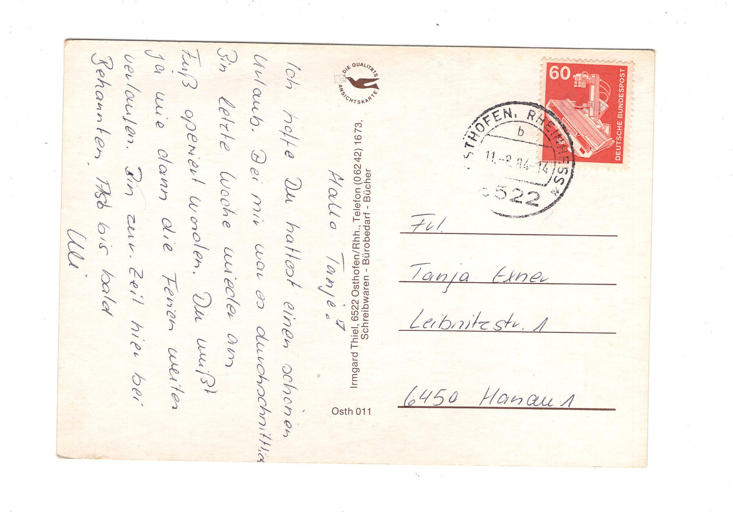 Ansichtskarte Osthofen am Rhein / H1-61