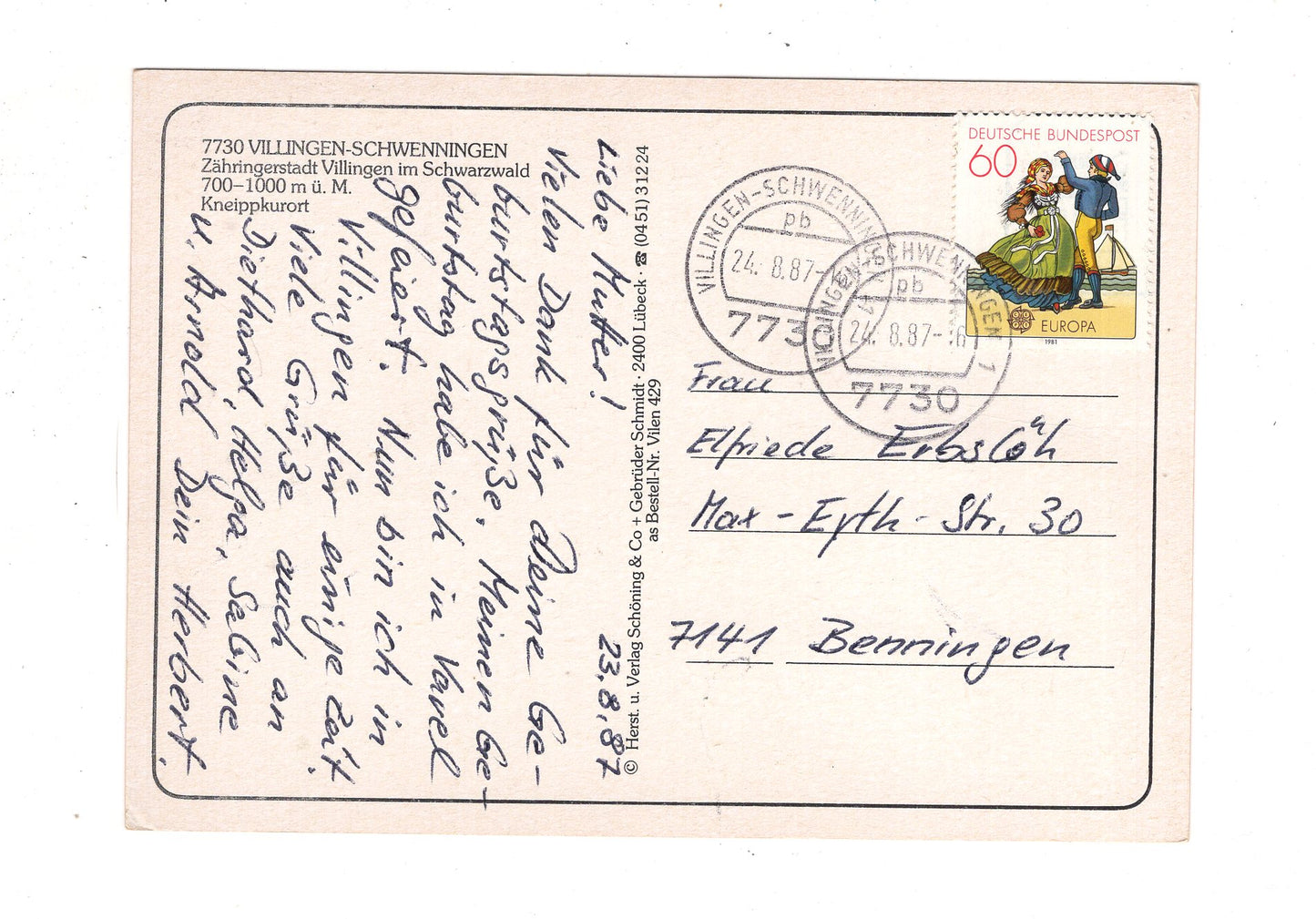 Ansichtskarte Villingen im Schwarzwald / K1-48