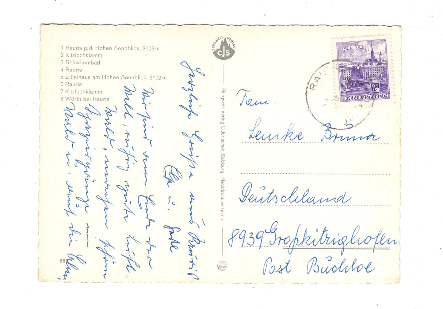 Ansichtskarte Rauris / Salzburger Land / Österreich