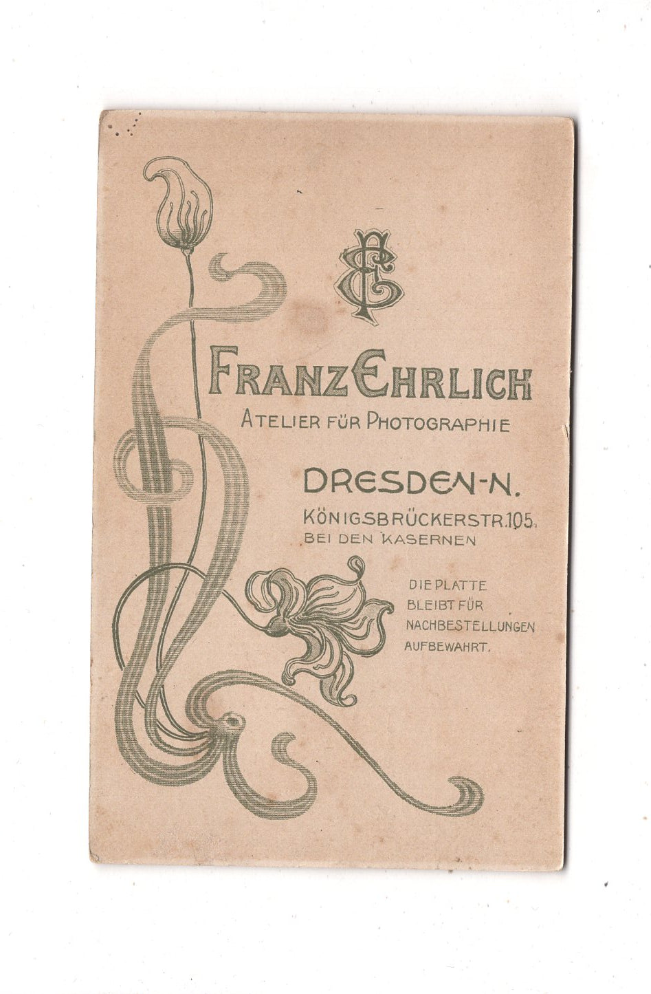Fotografie Feine Dame - Dresden 1900er / CDV L1-32