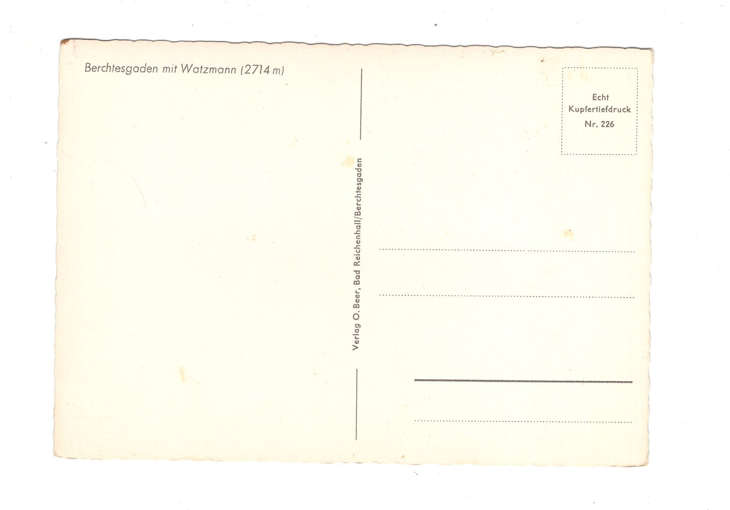 Ansichtskarte Berchtesgaden mit Watzmann / I1-60