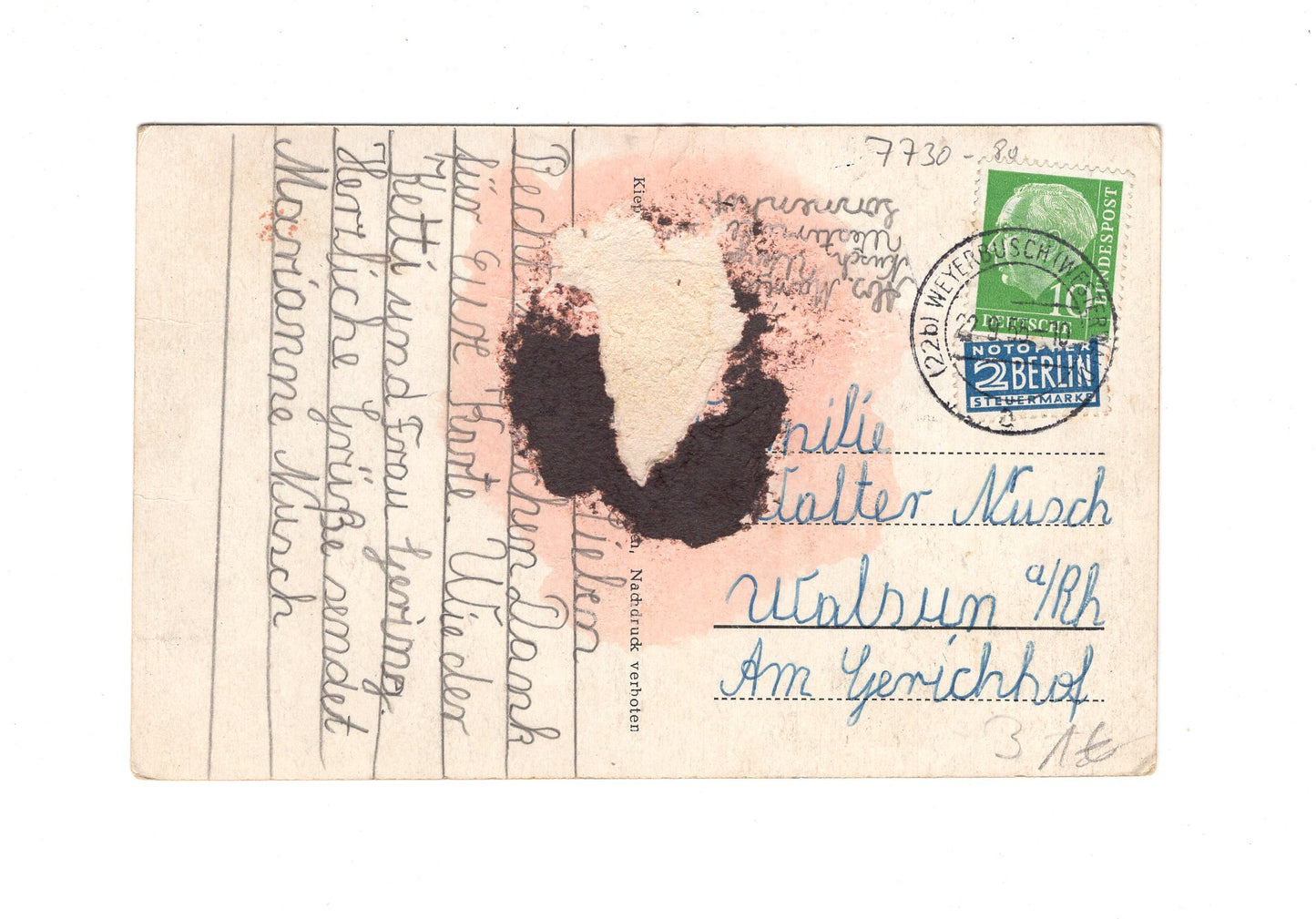 Ansichtskarte Der schöne Westerwald / Waldbächlein