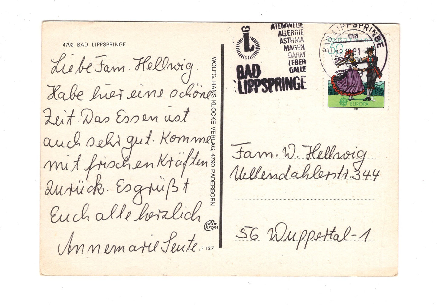 Ansichtskarte Bad Lippspringe / Westfalen
