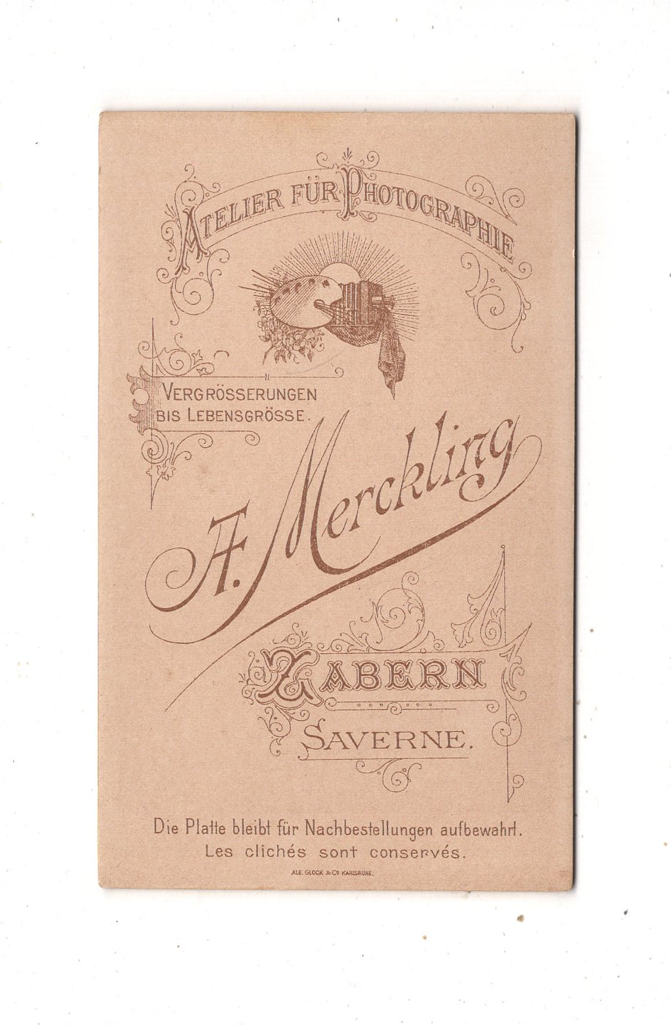 Fotografie Niedliches kleines Mädchen - Zabern Saverne 1890er