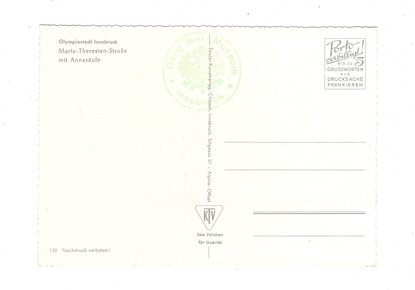 Ansichtskarte Innsbruck / Maria-Theresien-Straße mit Annasäule / Tirol / Österreich